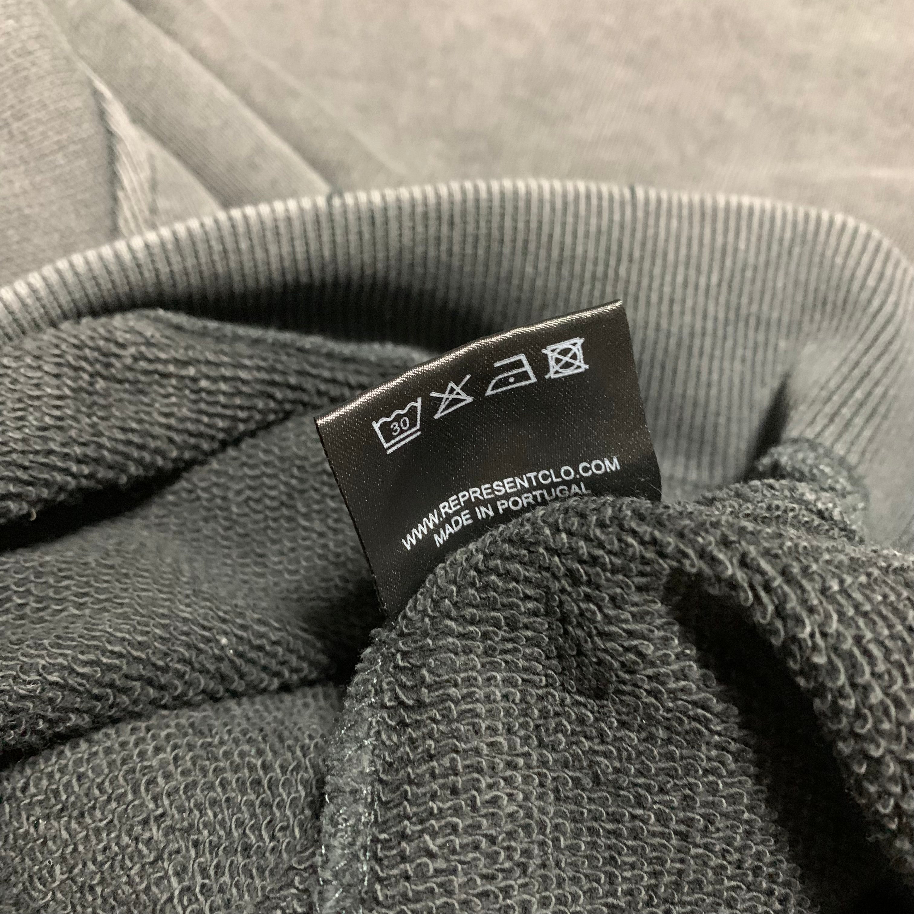 Represent XS Spirit Angel Vintage Grey Sweater Sweatshirt Crewneck
