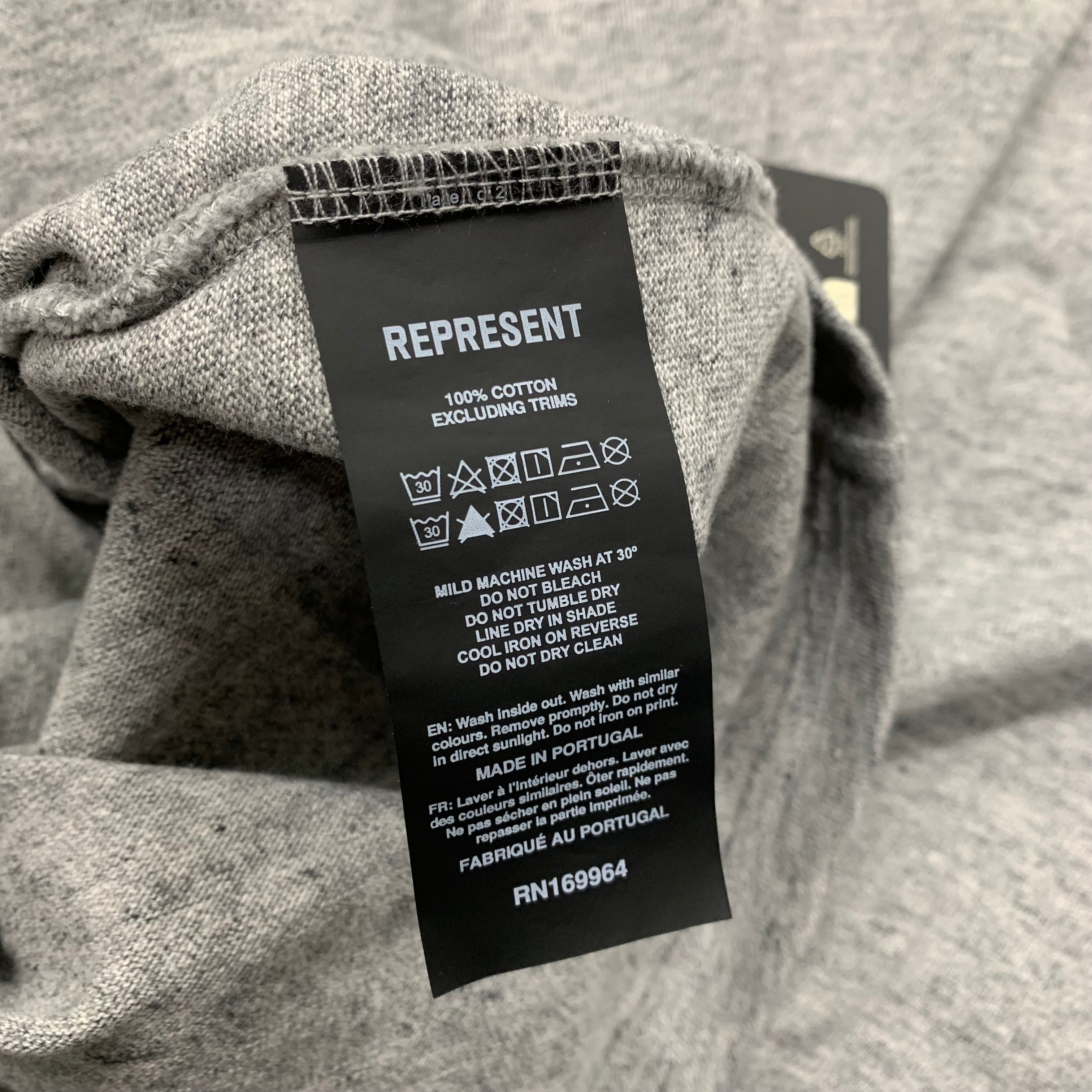 Represent Small Tee England Graphic Grey T-Shirt