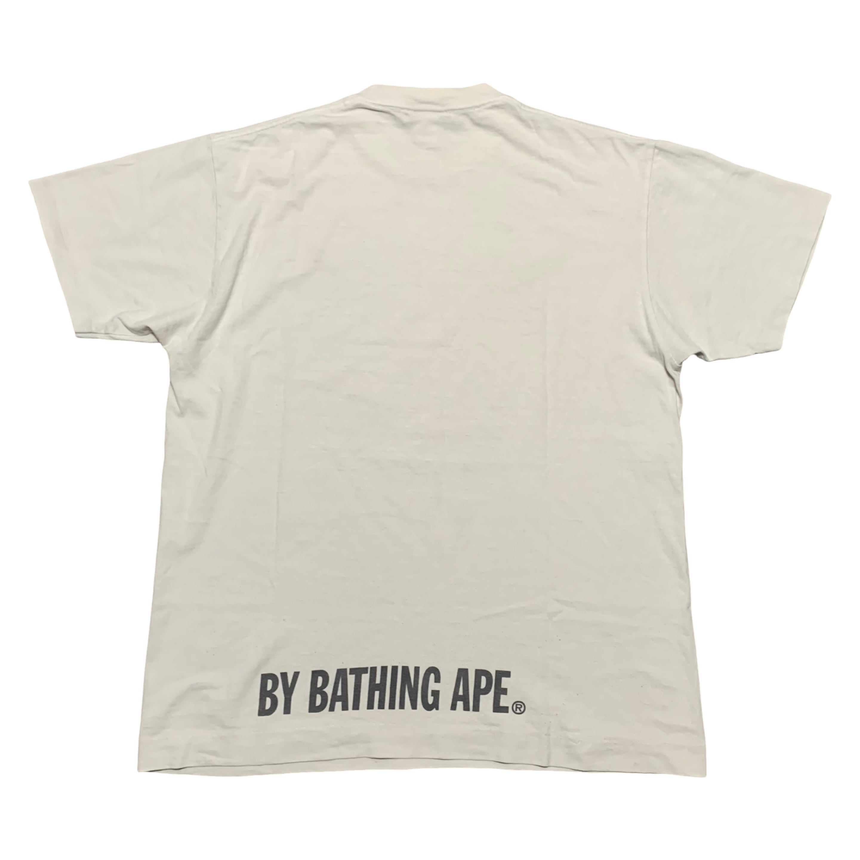 Bape Large Ape Face Camo Graphic White Tee A Bathing Ape Vintage