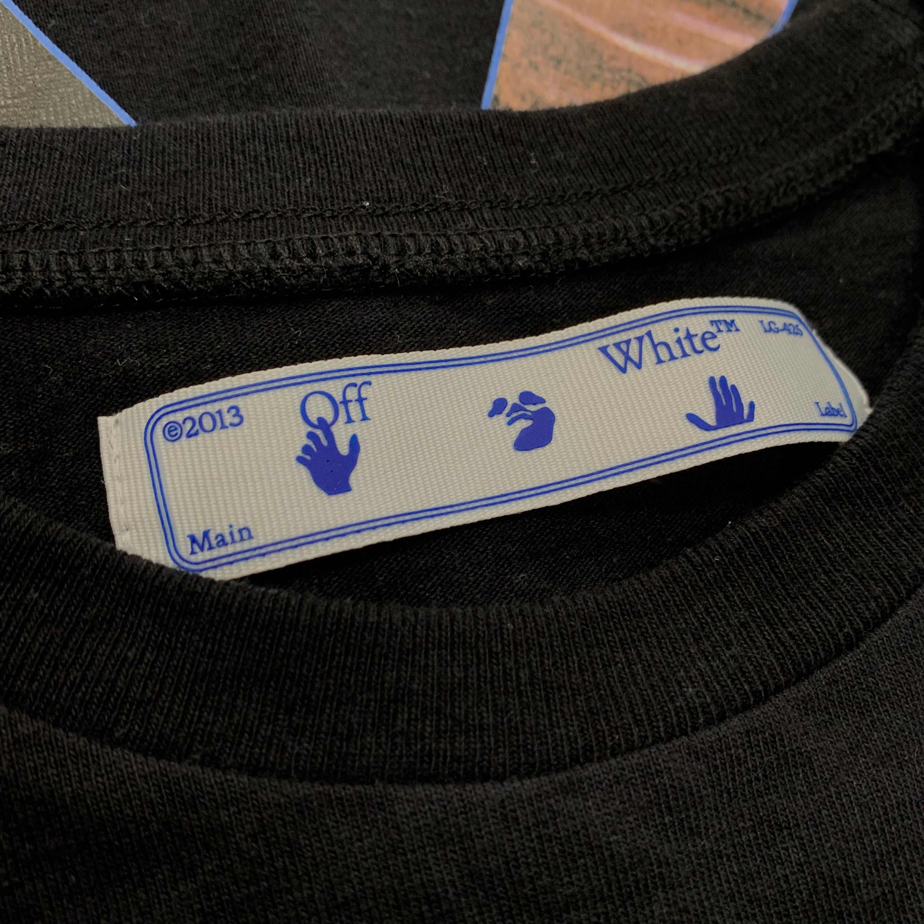 Off White Small Long Sleeve Caravaggio Arrows Black T-Shirt Virgil Abloh