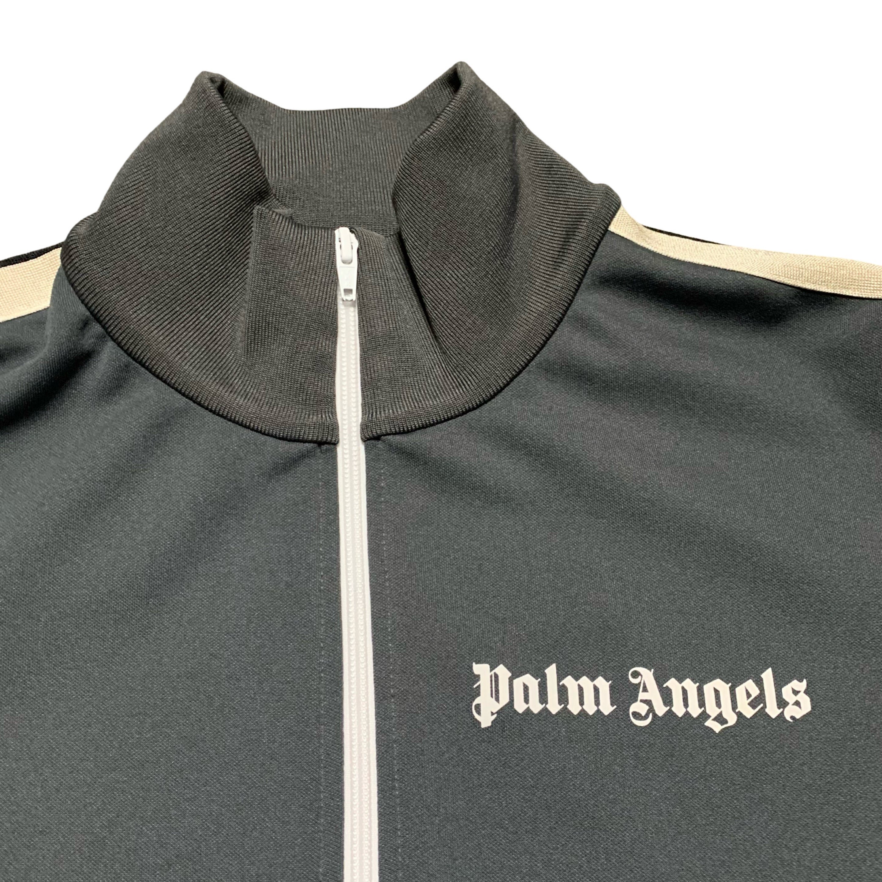 Palm Angels Large Grey Classic Track Jacket Top