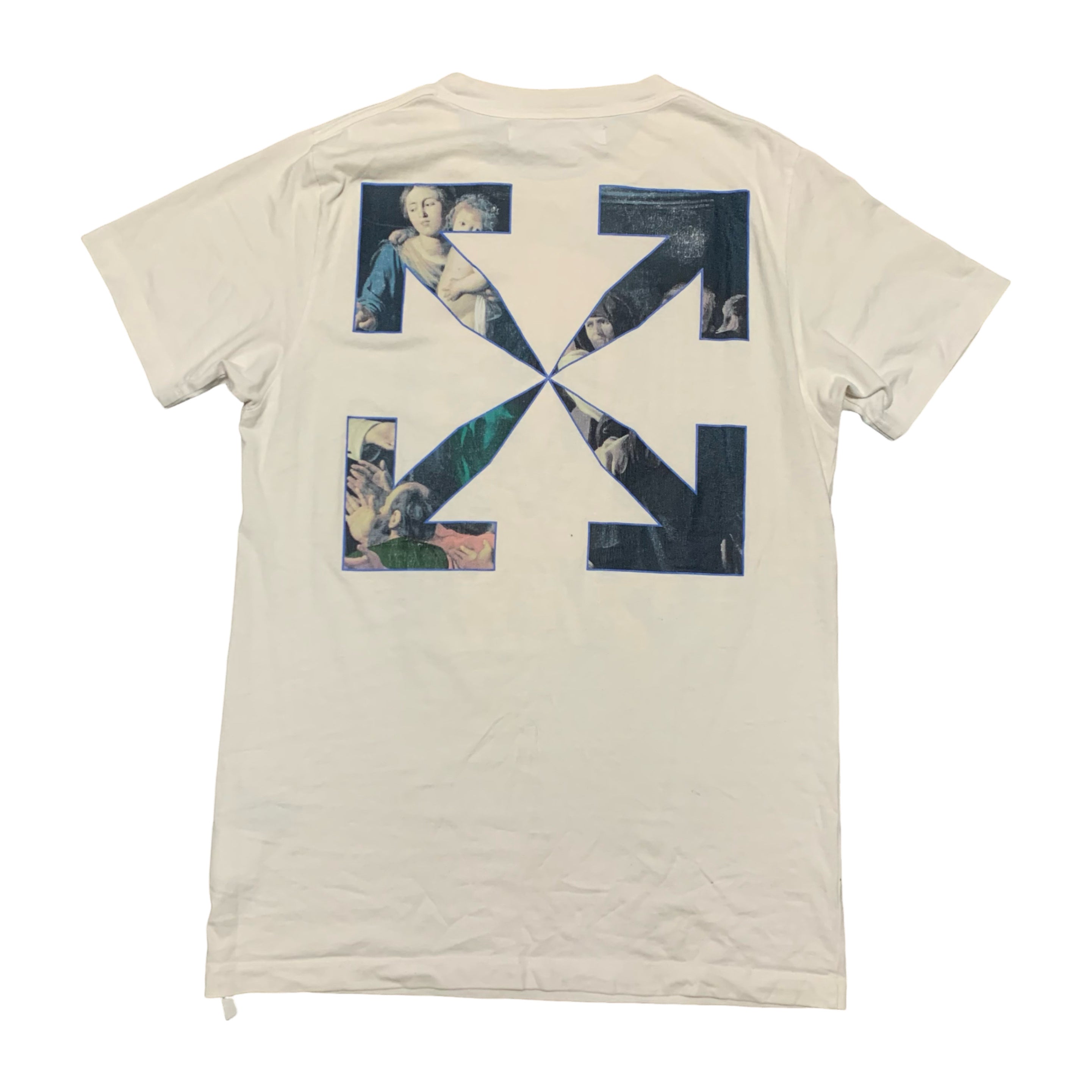 Off White Medium Caravaggio Arrows White Tee Virgil Abloh