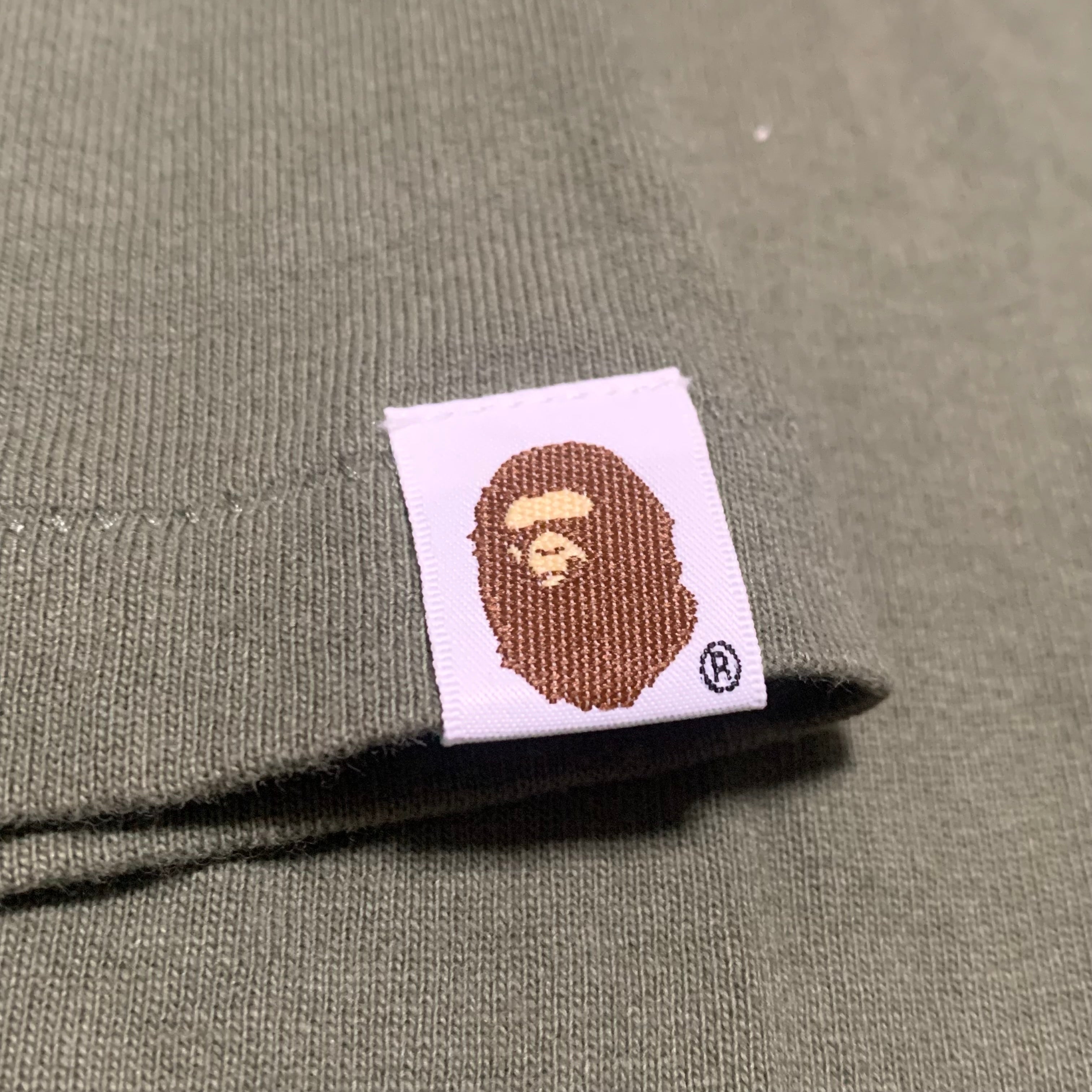 Bape Medium Shark Khaki Green Tee A Bathing Ape