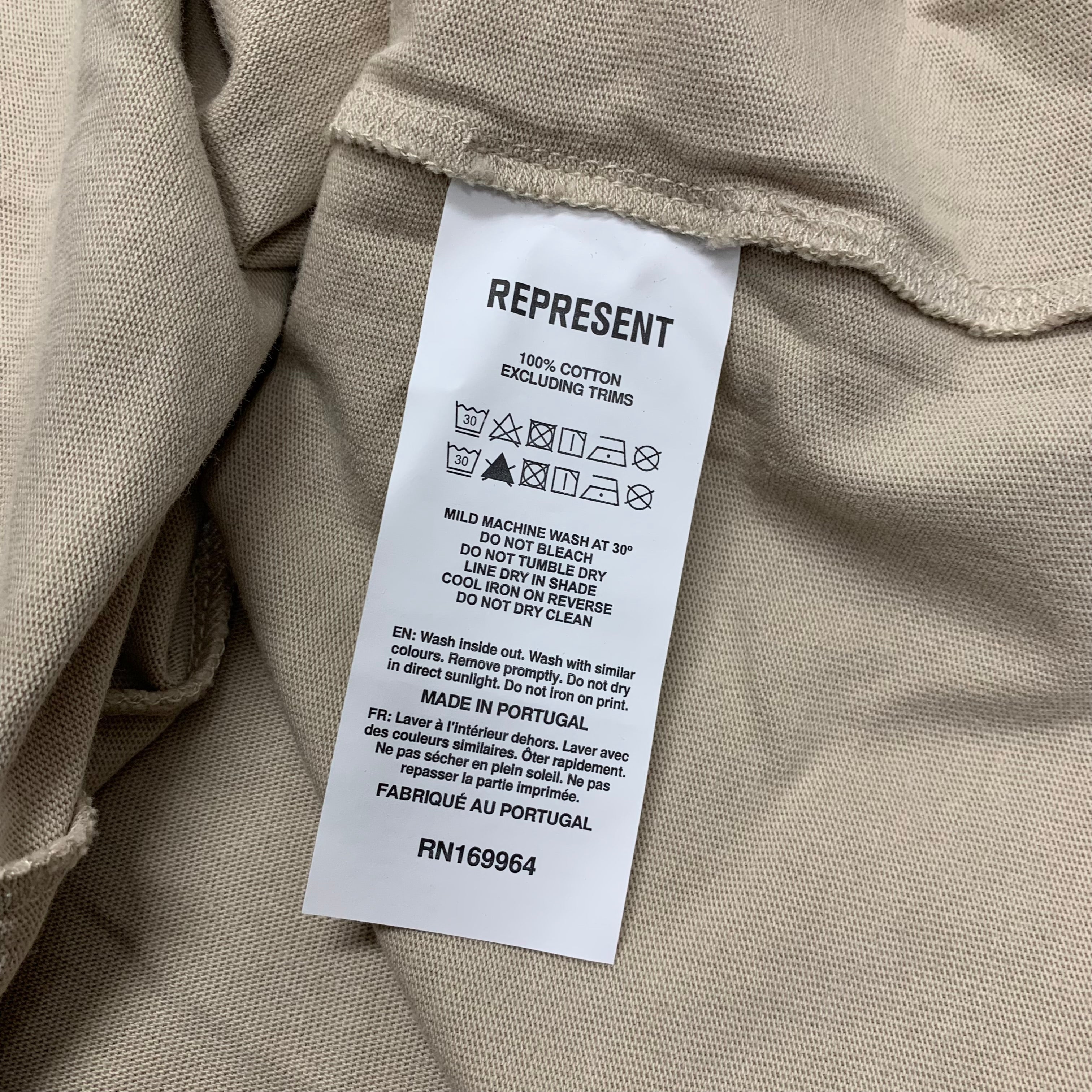 Represent Medium Tee Arabic Owners Club Beige T-Shirt