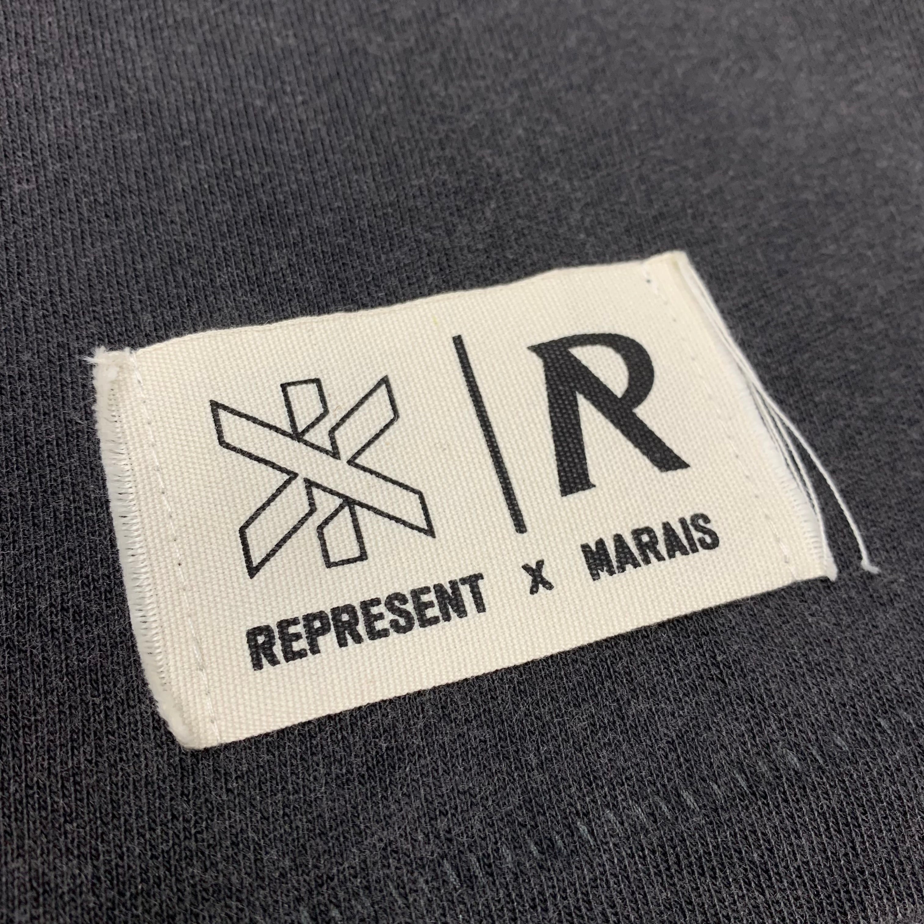 Represent Medium Tee Marias Great Ocean Vintage Black T-Shirt