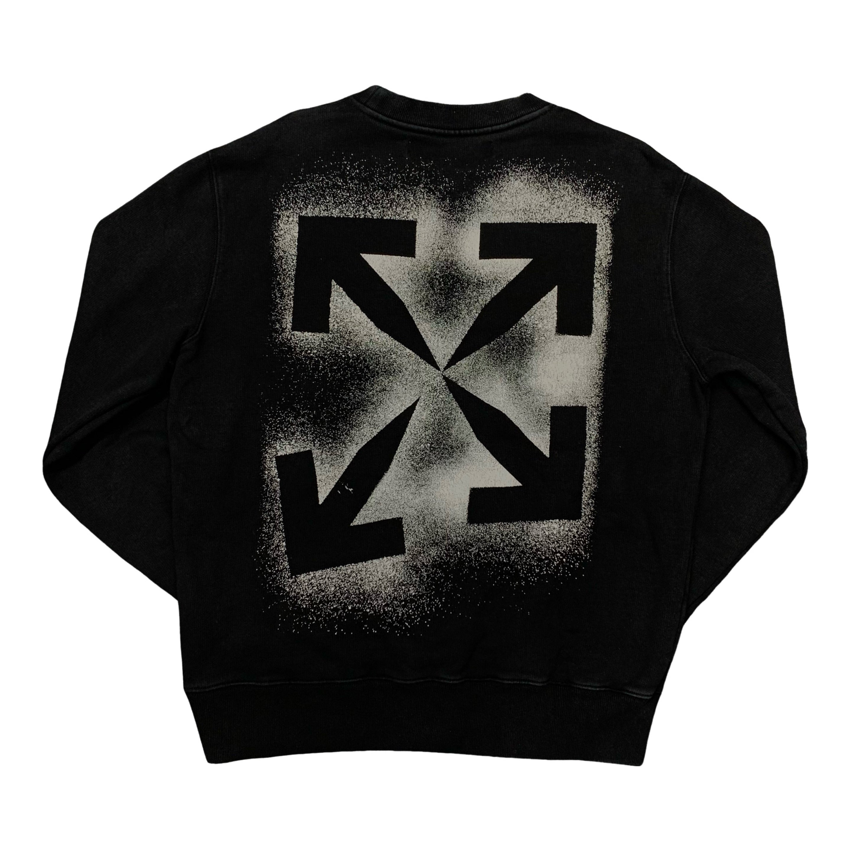 Off White Medium Sweatshirt Stencil Arrows Black Sweatshirt Crewneck Virgil Abloh