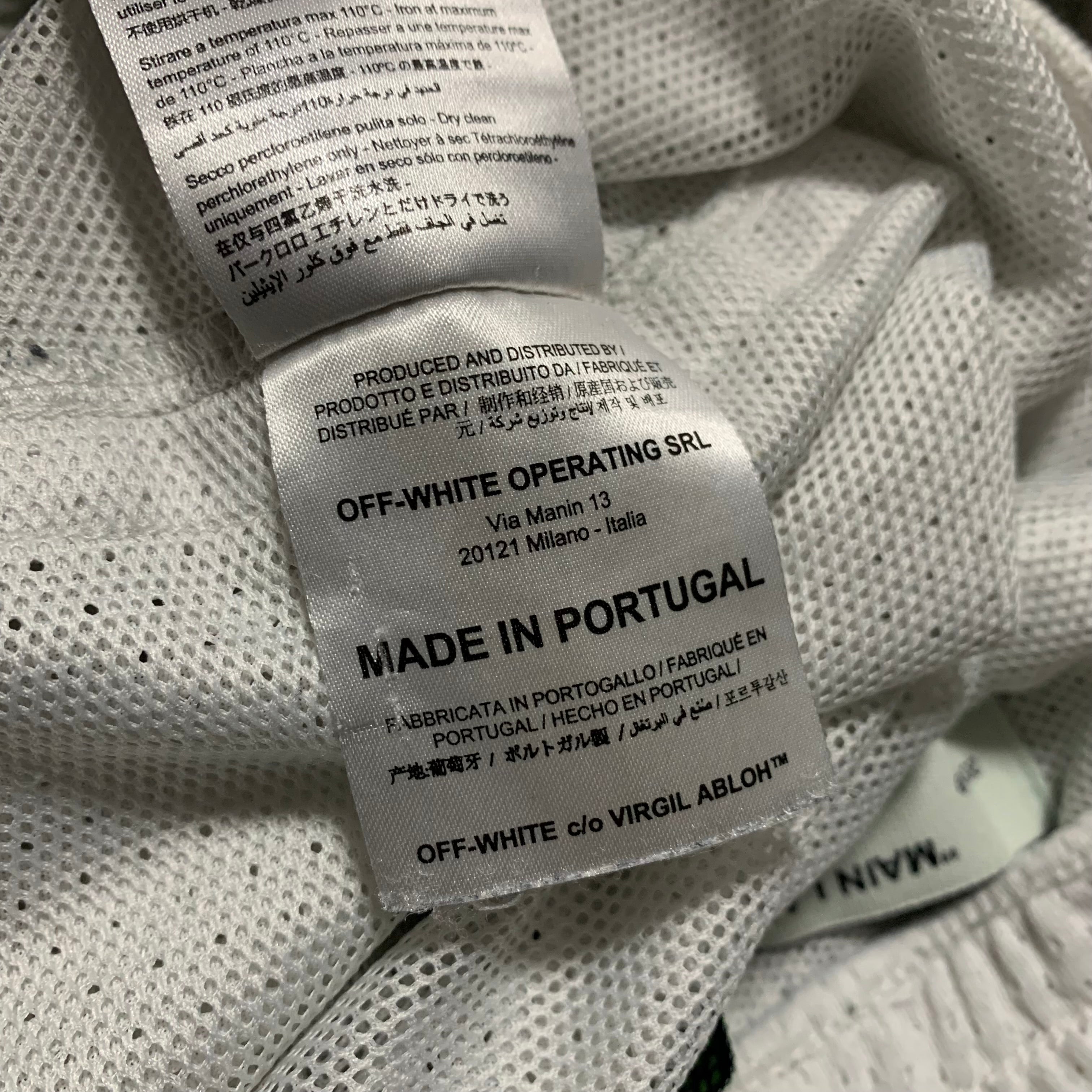 Off White Medium Shorts Airport Diag Mesh White Virgil Abloh