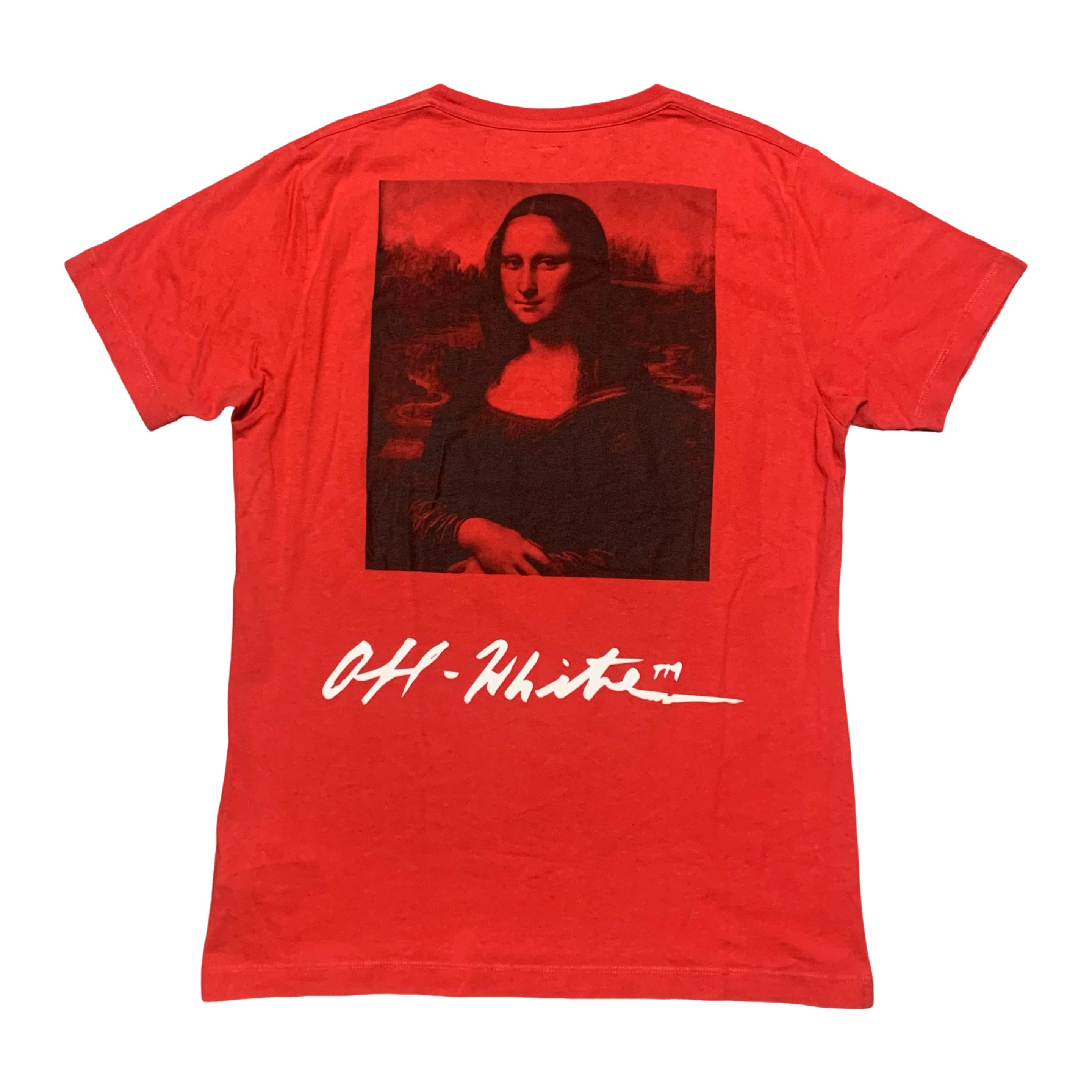 Off White Medium Mona Lisa Red Tee Virgil Abloh