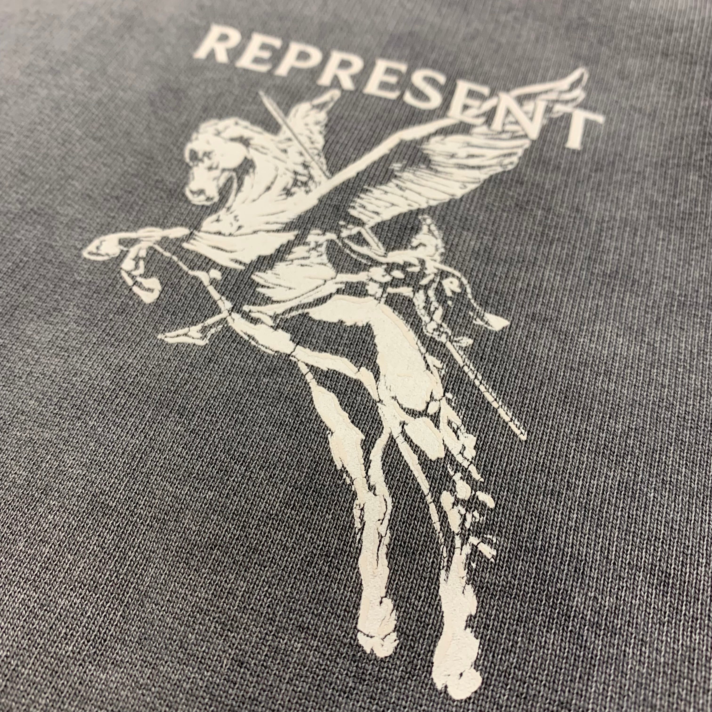 Represent XXS Hoodie Mascot Initial Vintage Grey Hoodie