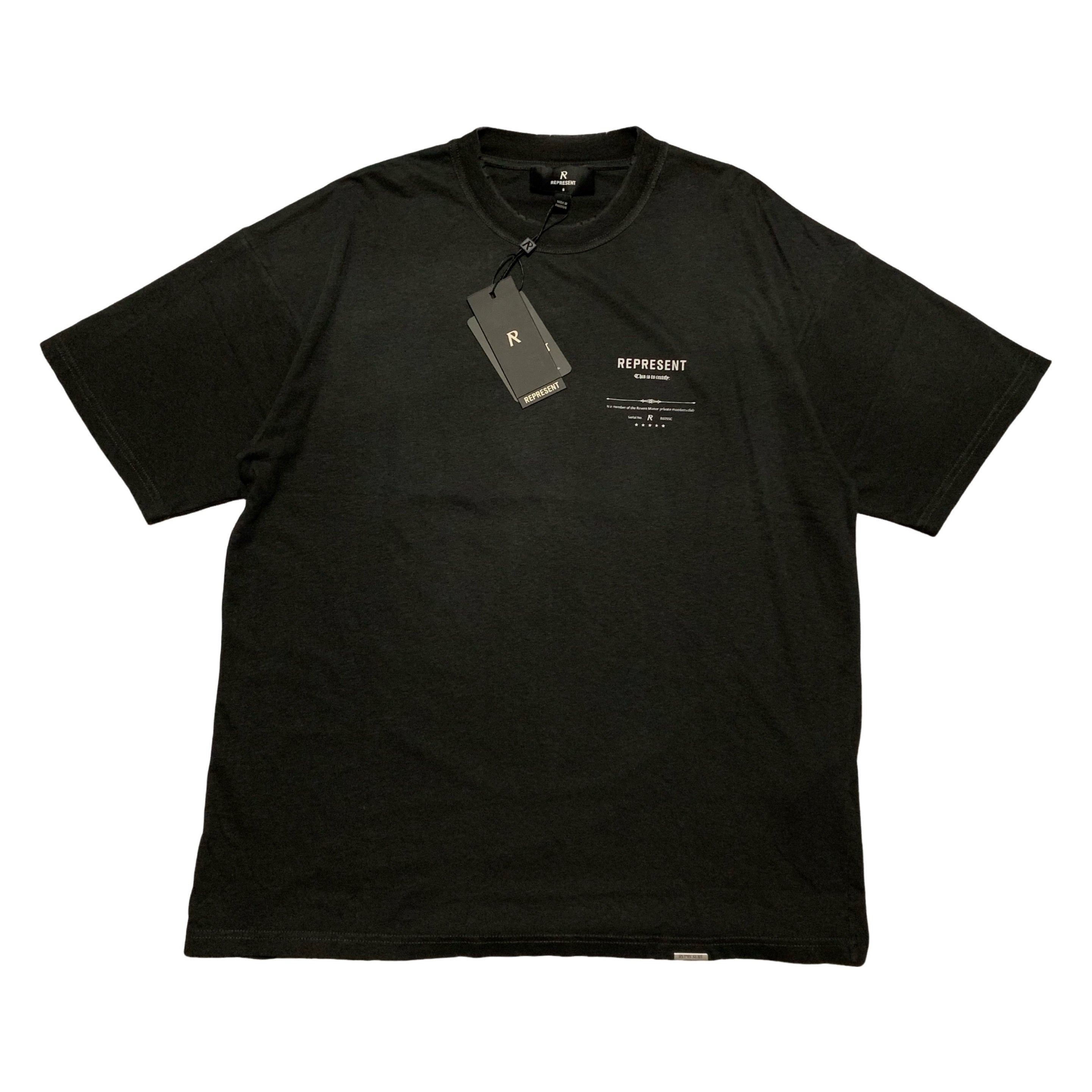 Represent Small Revere Manor Stained Black Tee