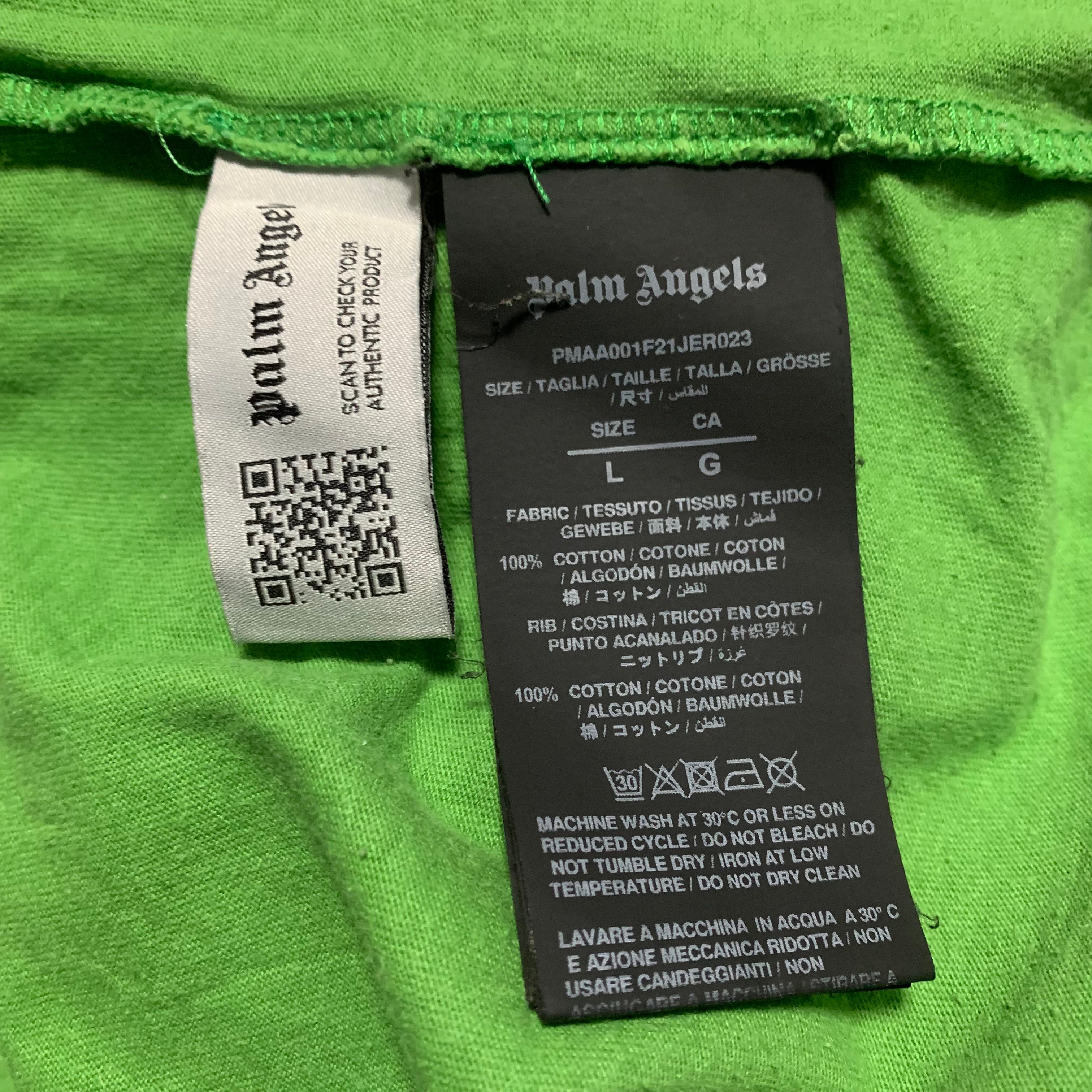 Palm Angels Large Kill The Bear Green Tee
