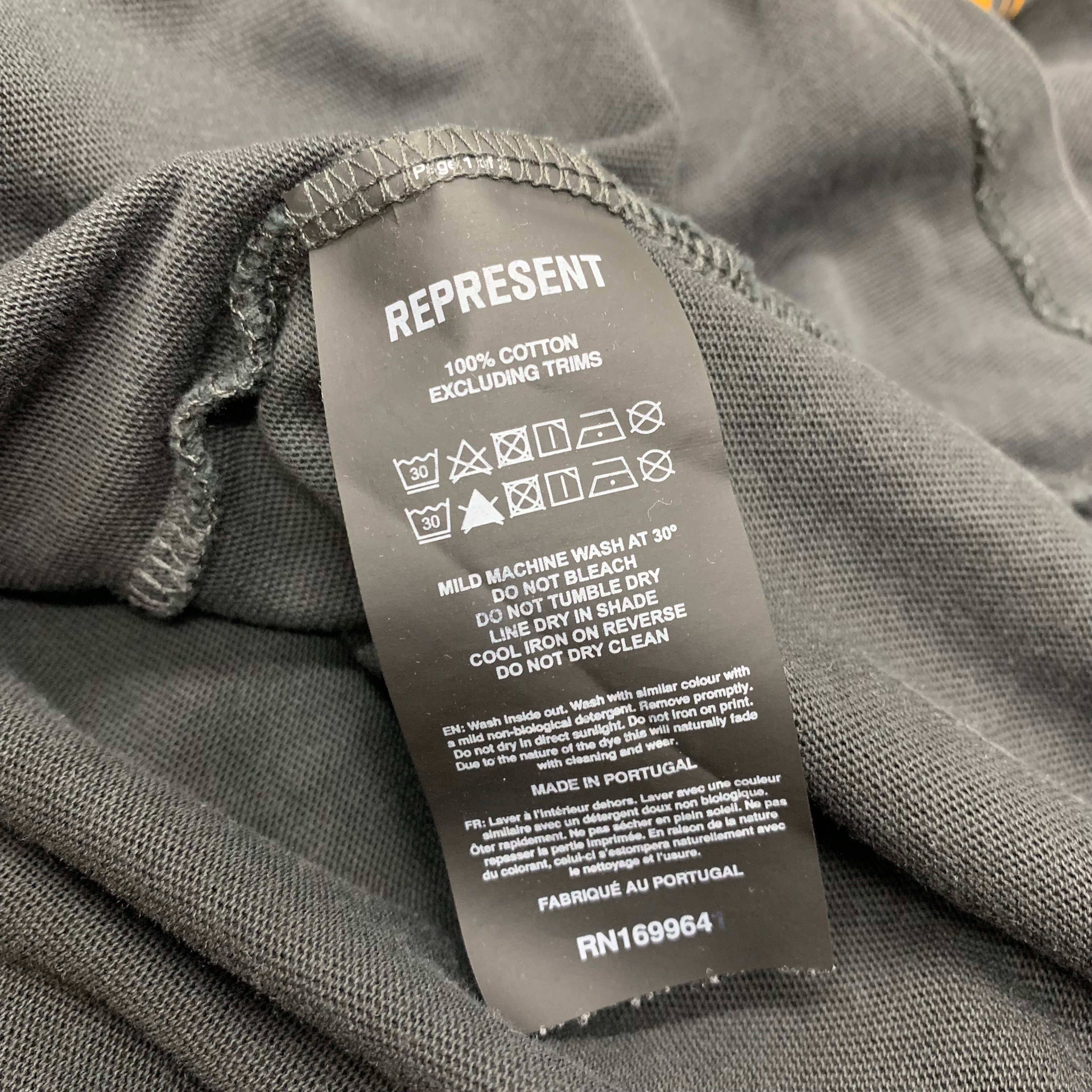 Represent Medium Tee Reborn Horizons Vintage Grey T-Shirt