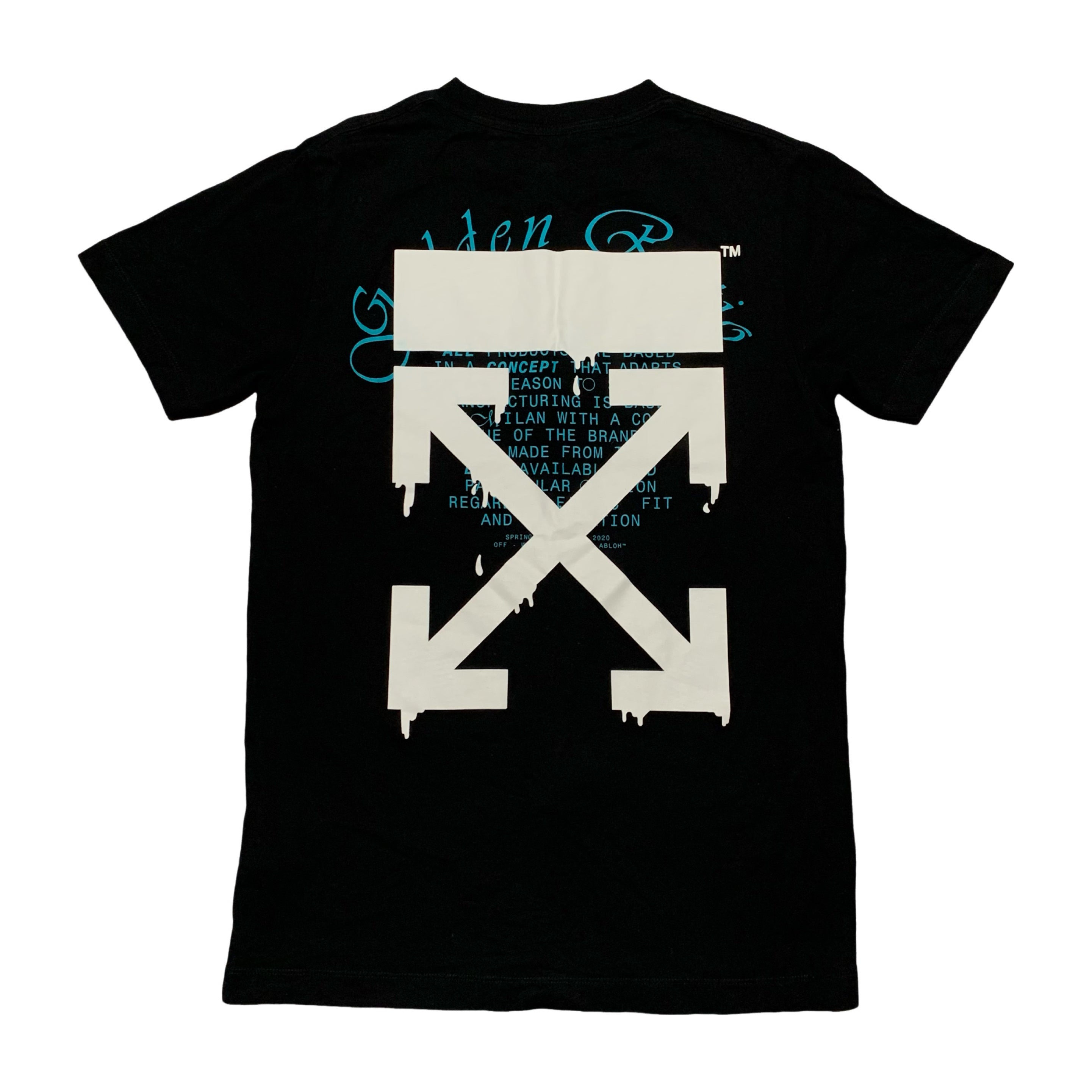 Off White Small Dripping Arrows Black Tee Virgil Abloh