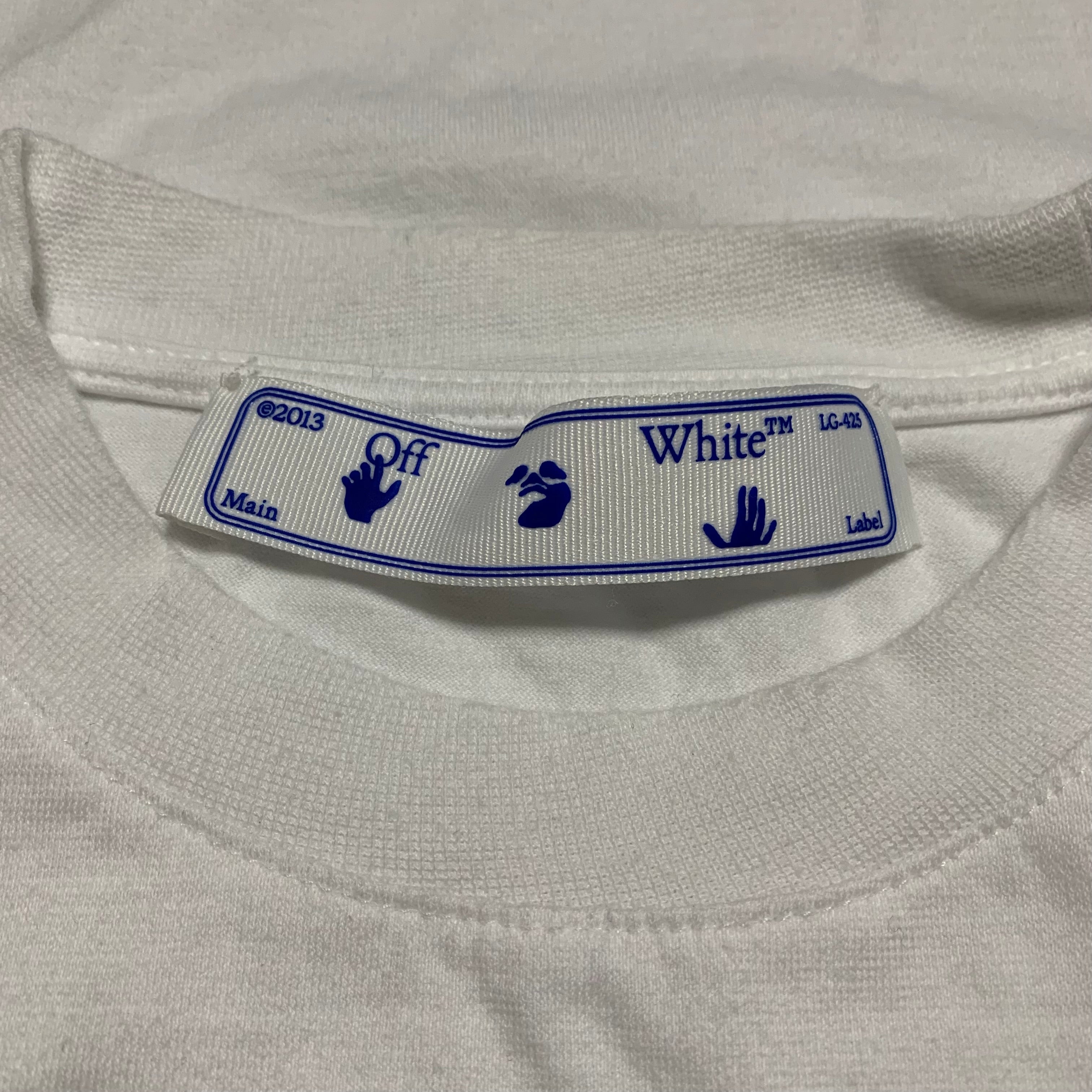 Off White XS Graffiti Graphic White Tee Virgil Abloh