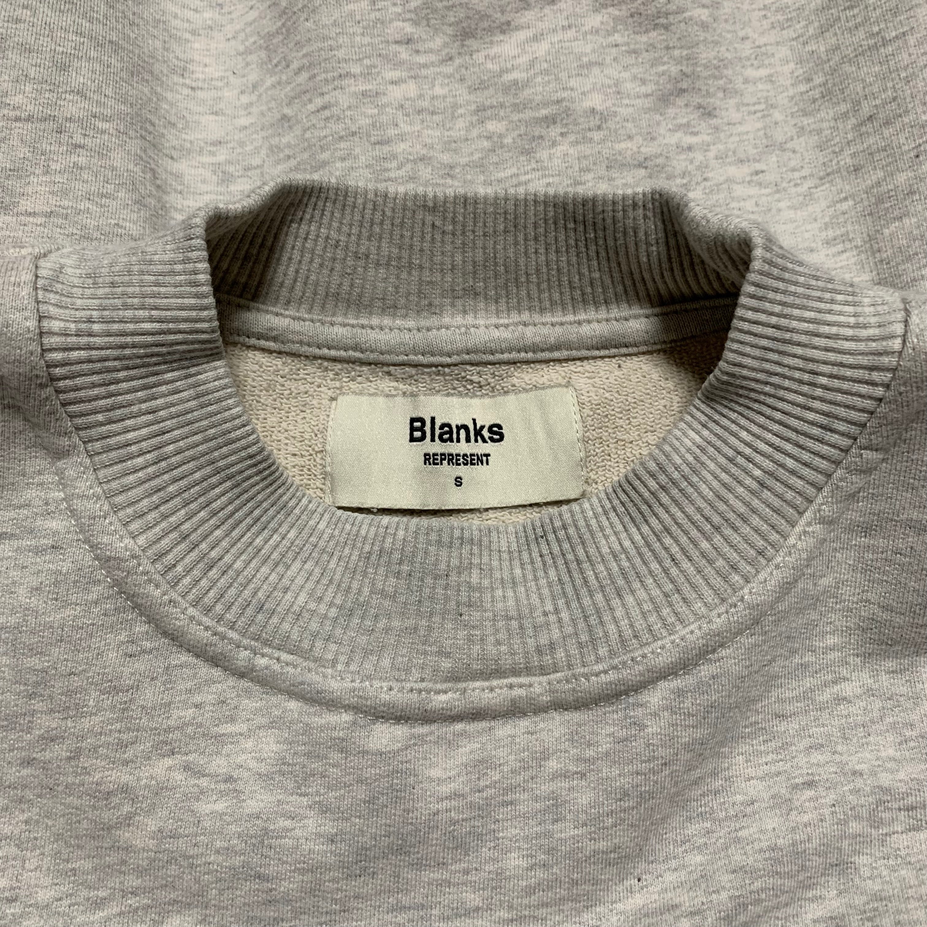 Represent Small Blanks Sweater Sweatshirt Crewneck Marl Grey