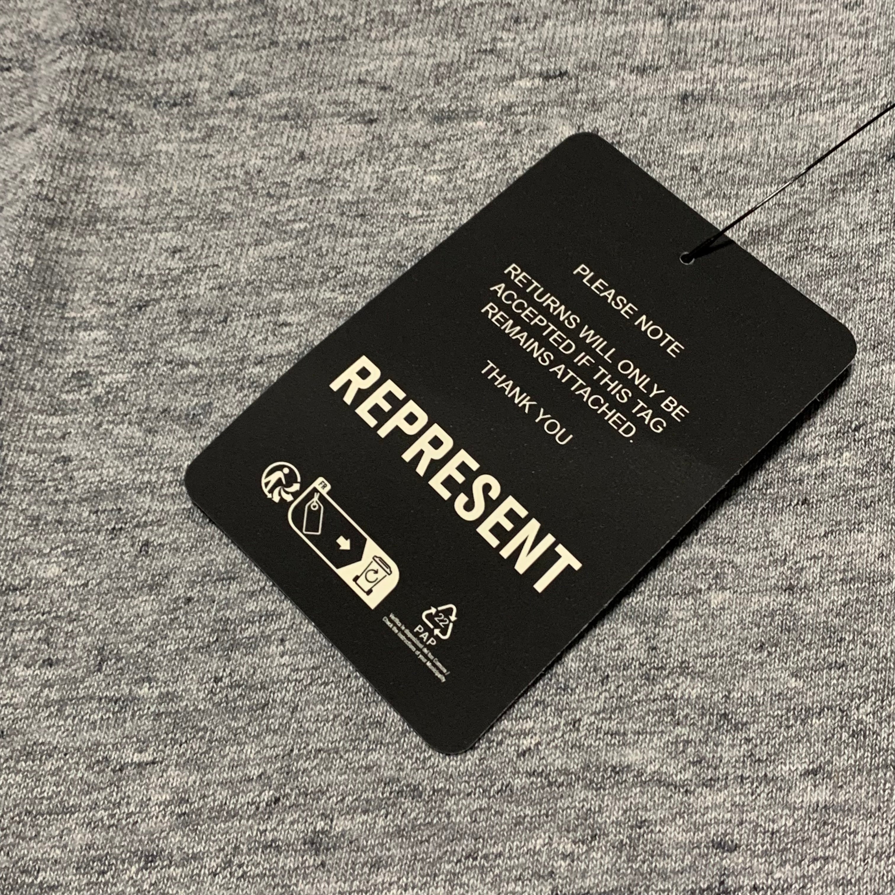 Represent Small England Applique Grey Marl Tee