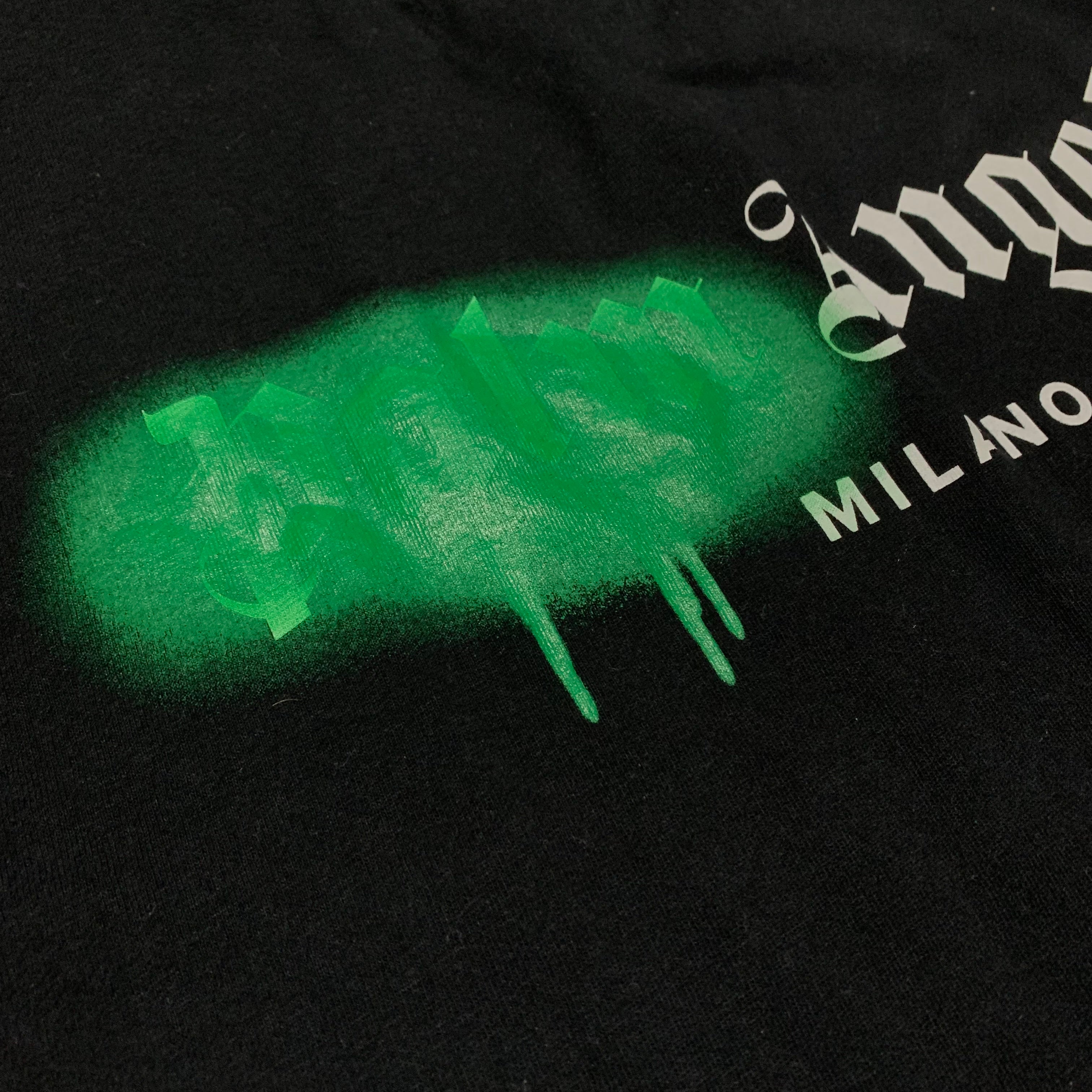Palm Angels Medium Milano Sprayed Black Tee