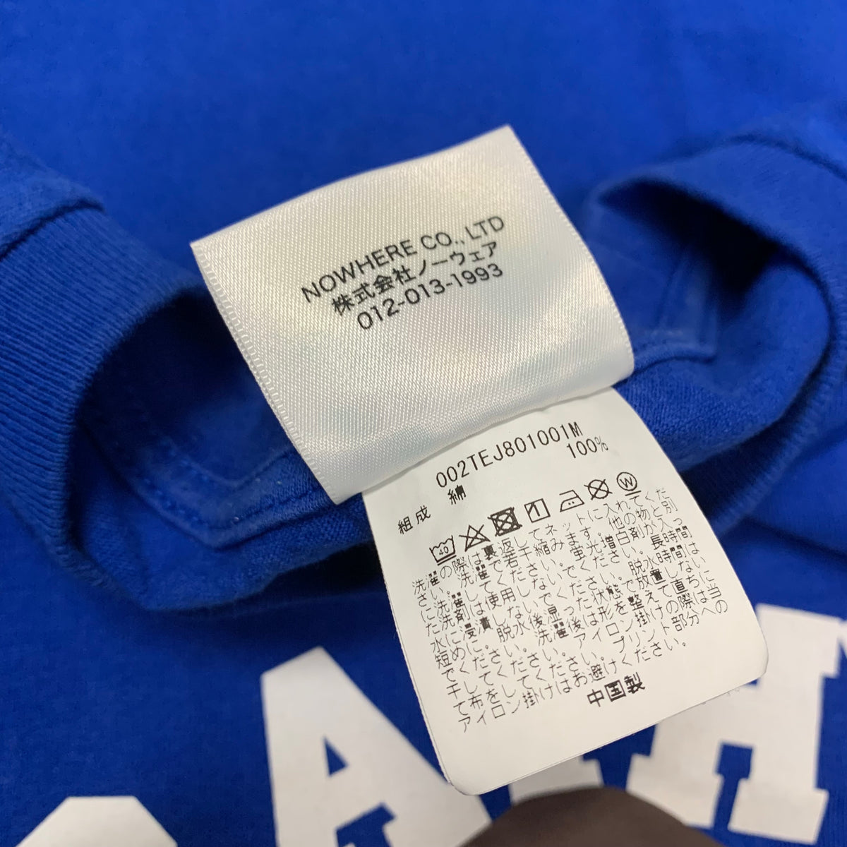 Bape XL Tee College Baby Milo Blue T-Shirt A Bathing Ape