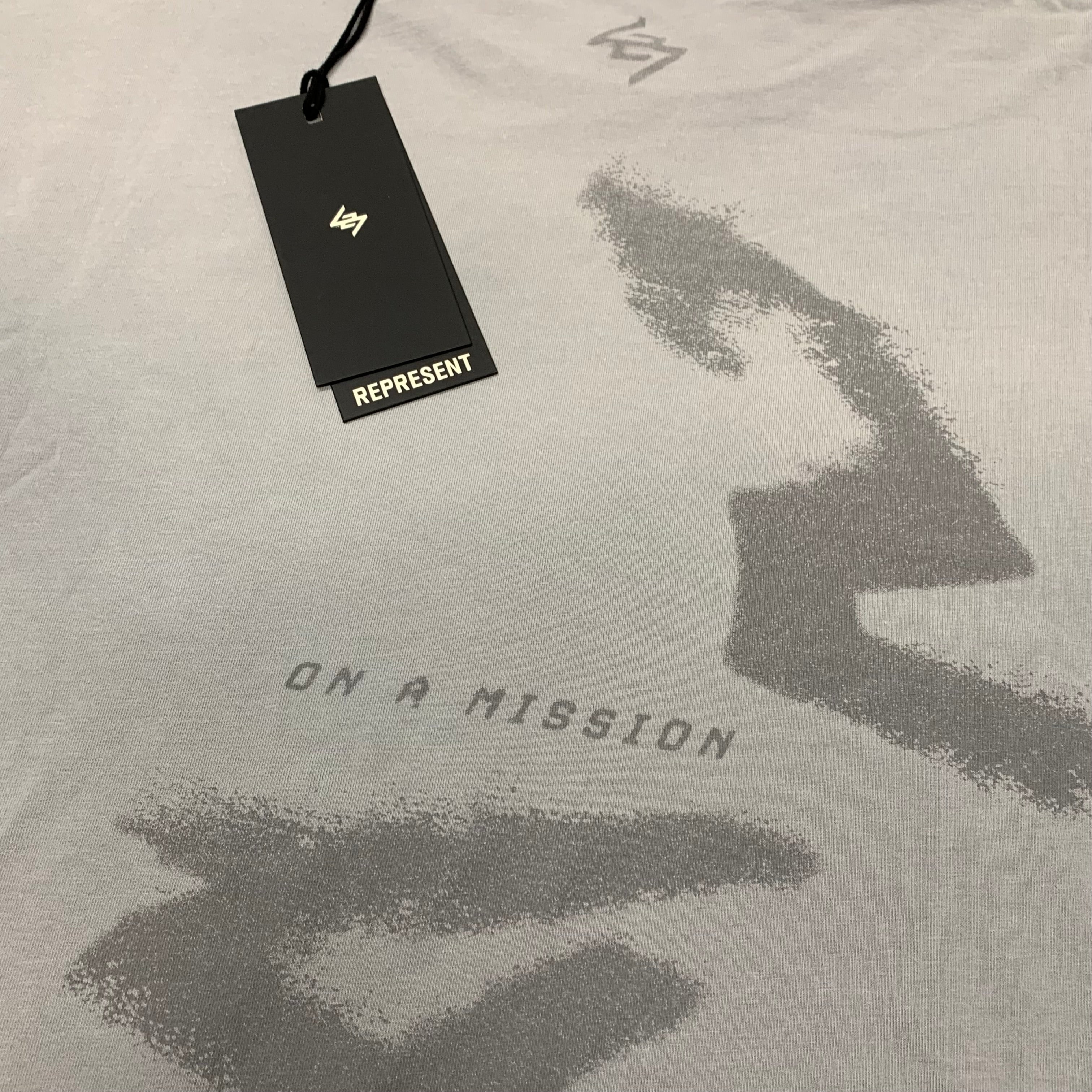 Represent XS Tee 247 Motion Titanium Grey Oversized T-Shirt