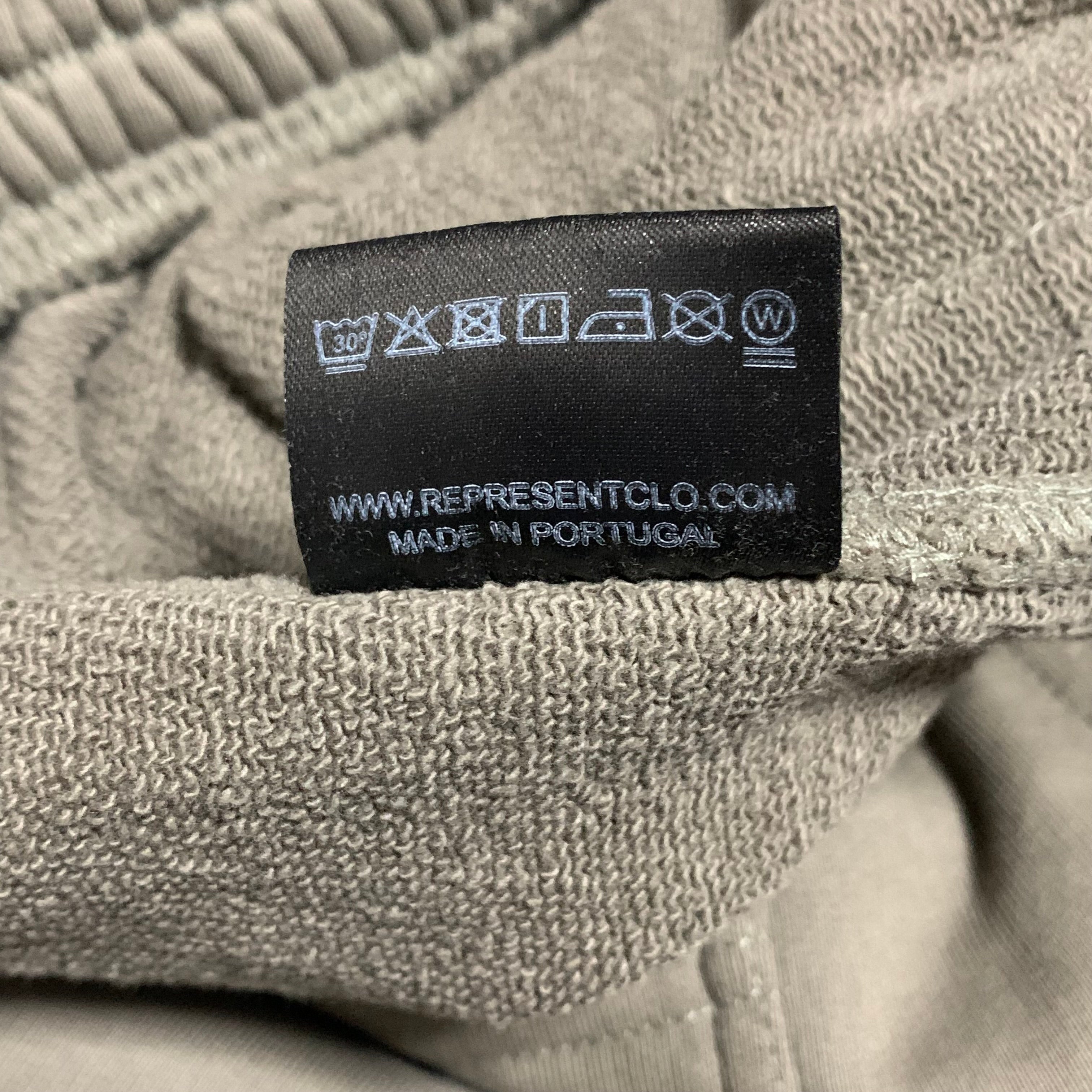 Represent XS Blanks Jogger Bottoms Beige Khaki Green