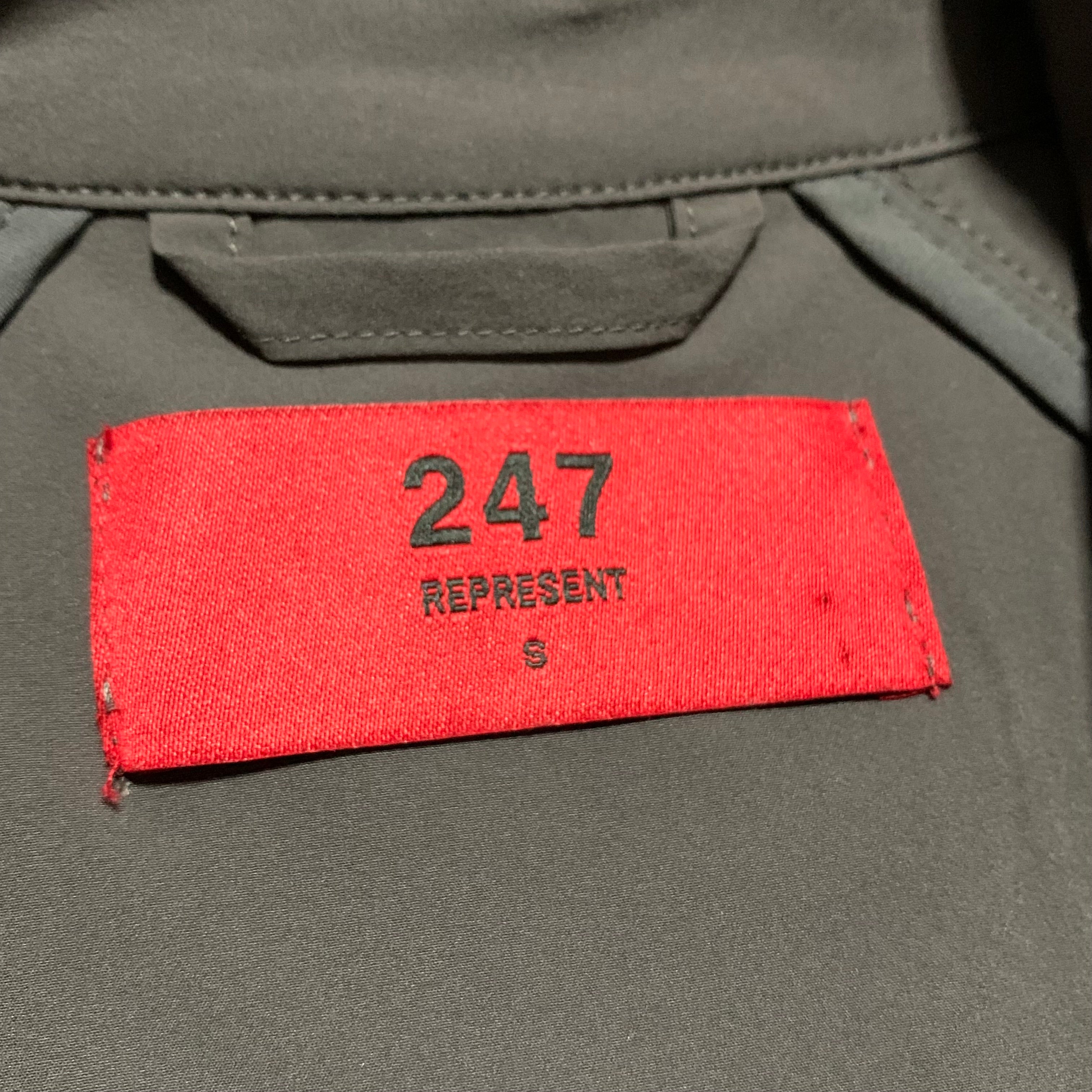 Represent Small 247 Track Jacket Gym Top Grey