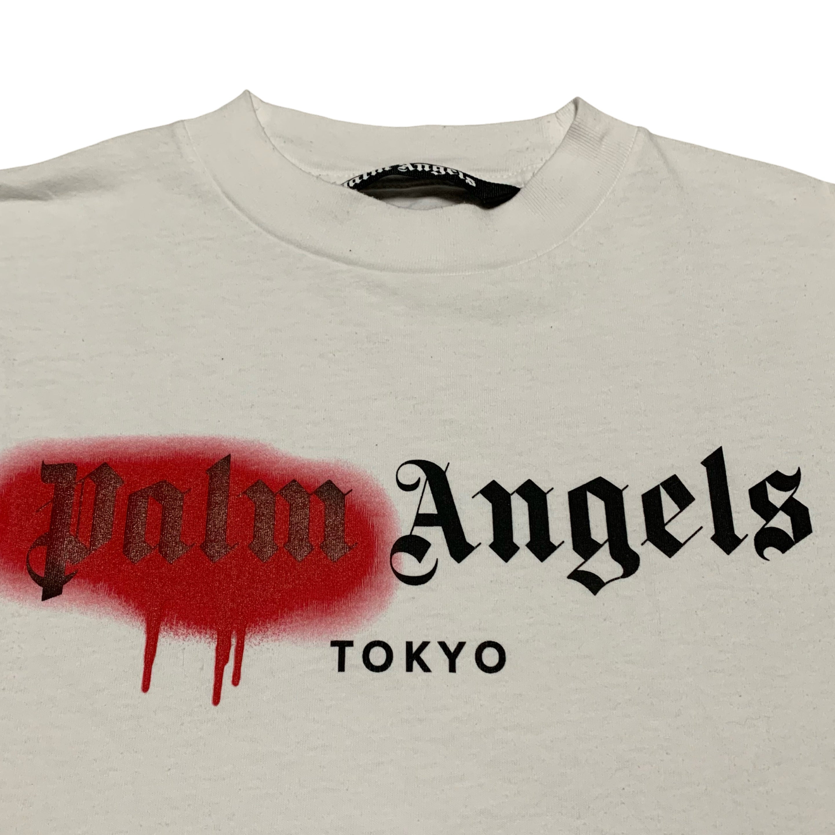 Palm Angels Medium Tokyo Sprayed White Tee