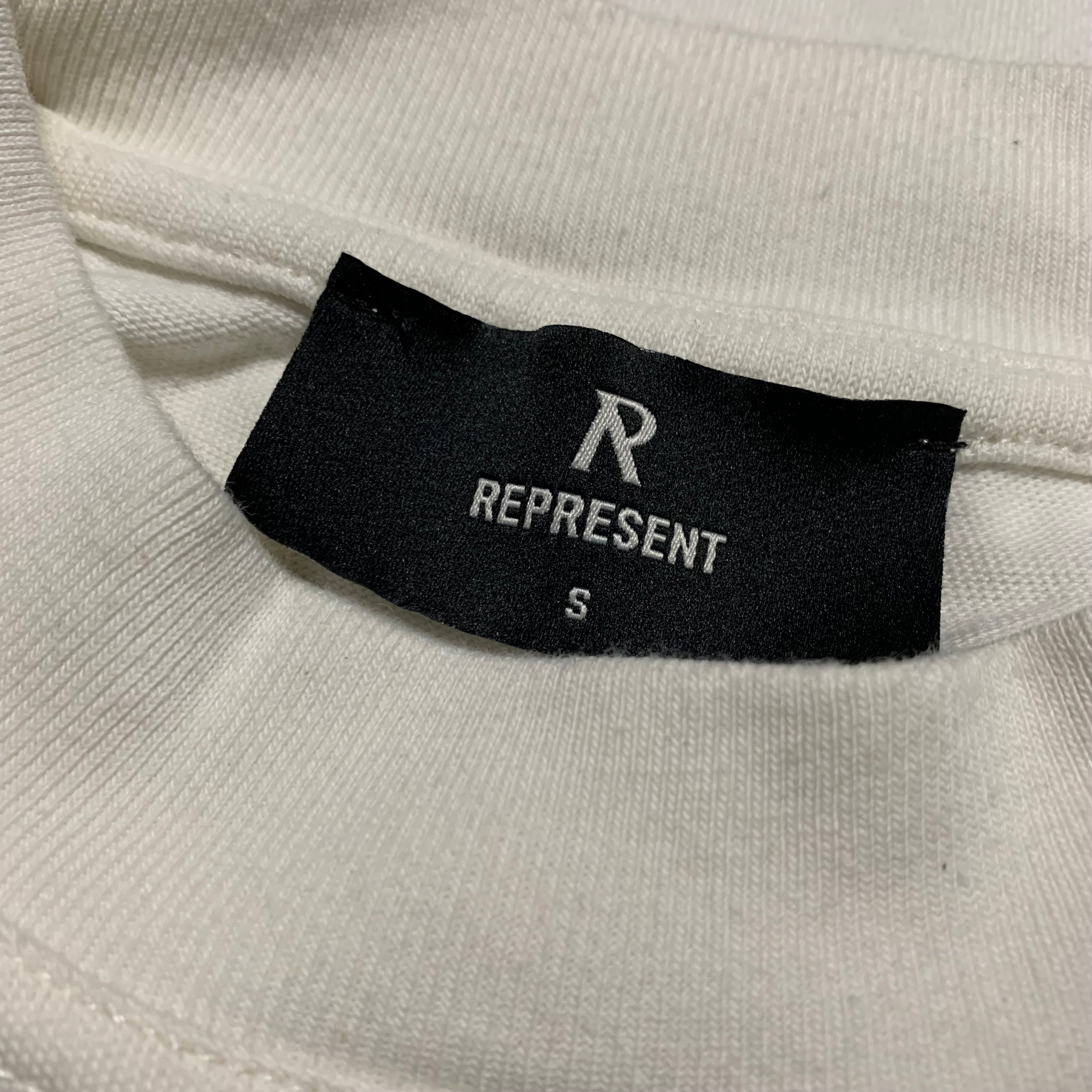 Represent Small Sunset Graphic Flat White Tee
