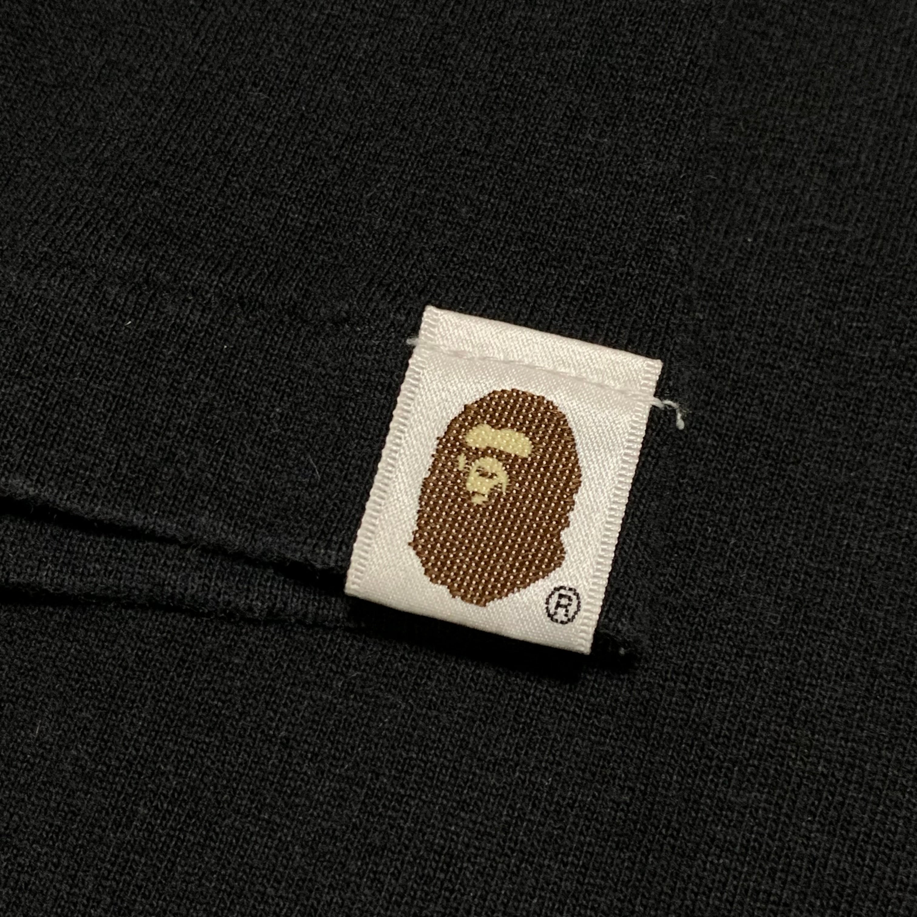 Bape Large Baby Milo Heart Graphic Black Tee 2008