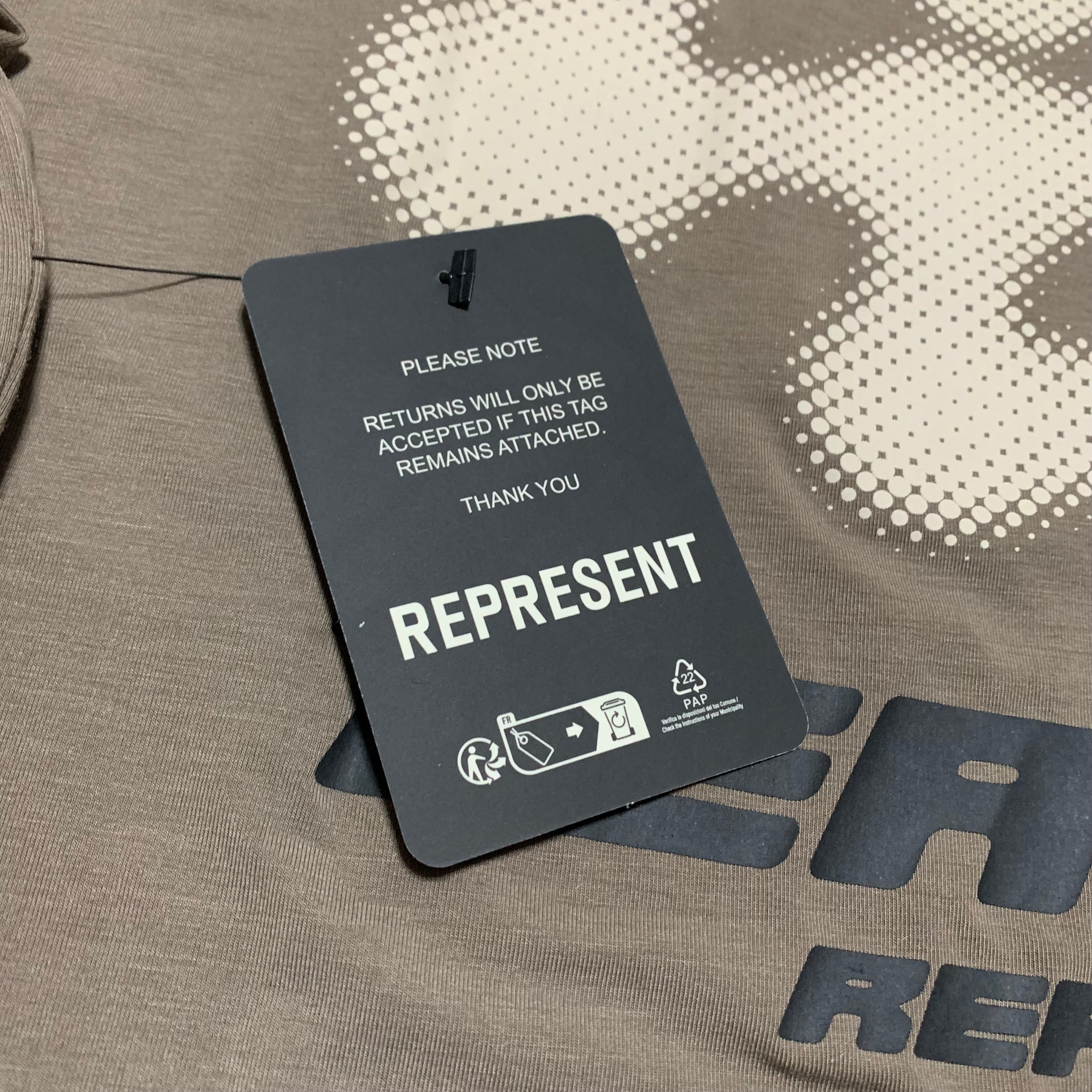 Represent Small 247 Future Terrains Oversized Tee Umber