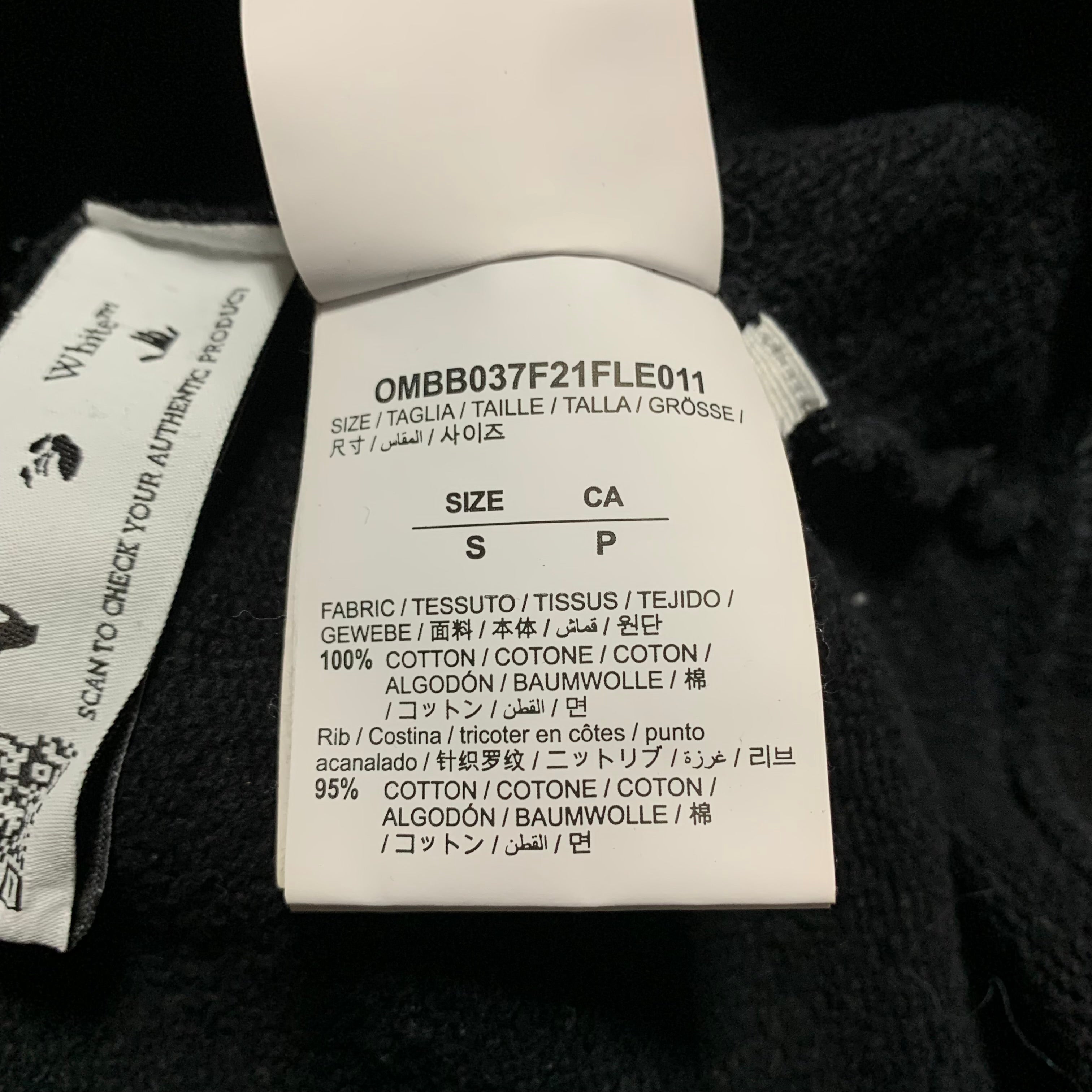 Off White Small Caravaggio Painting Black Hoodie Virgil Abloh