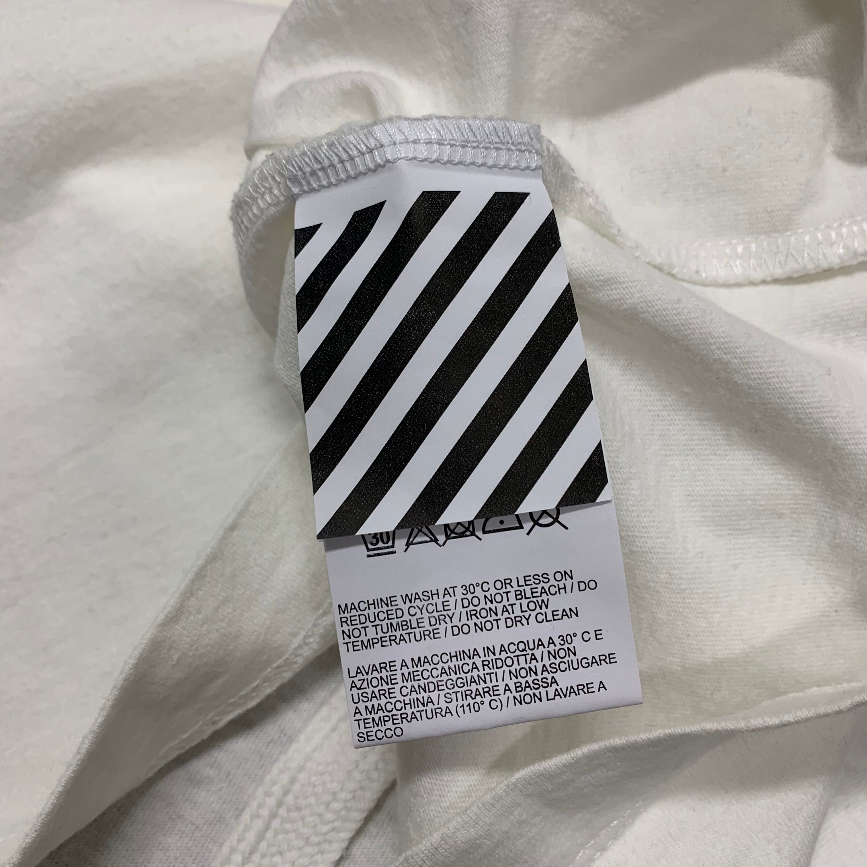 Off White Large Tee Acrylic Arrows White T-Shirt Virgil Abloh