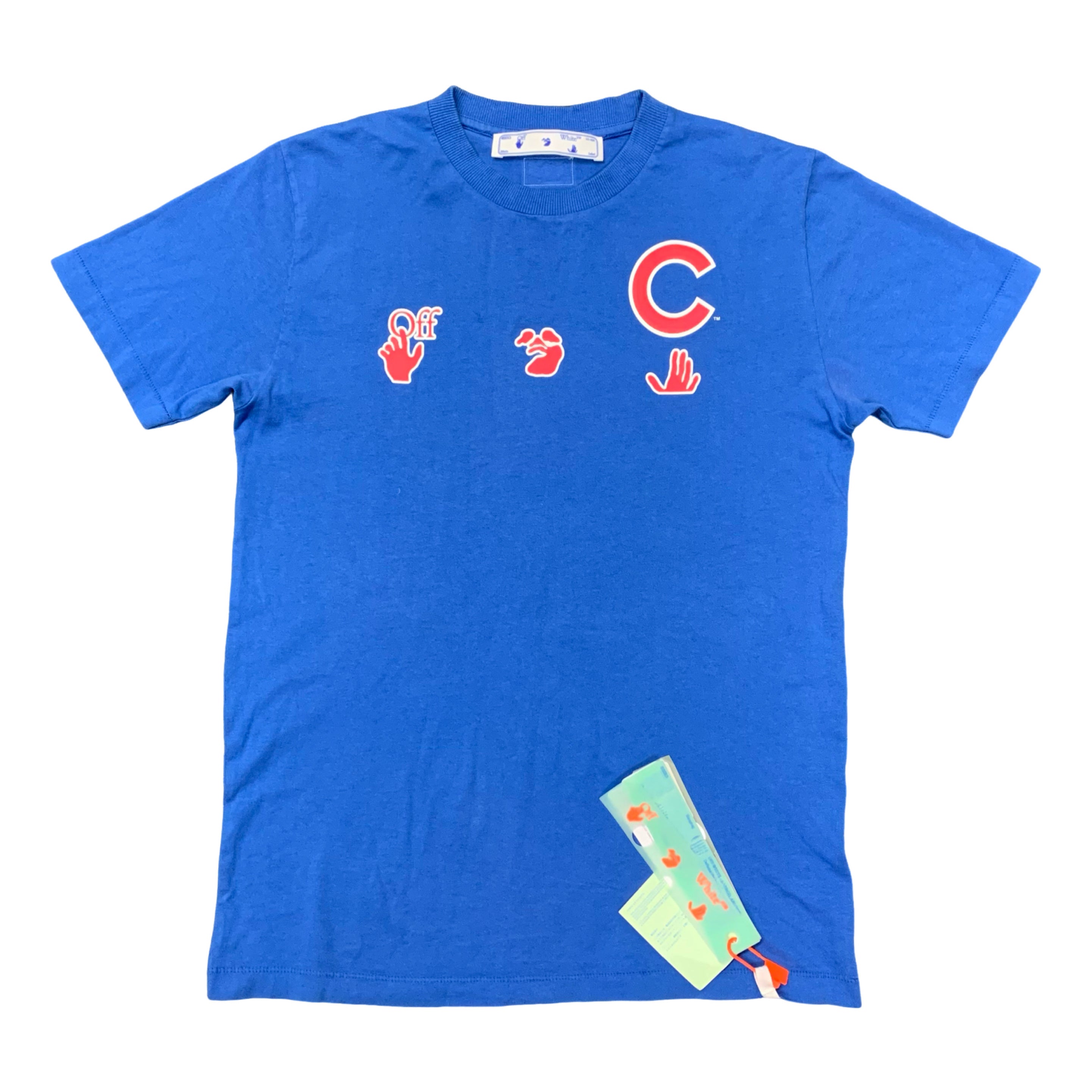 Off White Small Tee MLB Chicago Cubs Blue T-Shirt Virgil Abloh