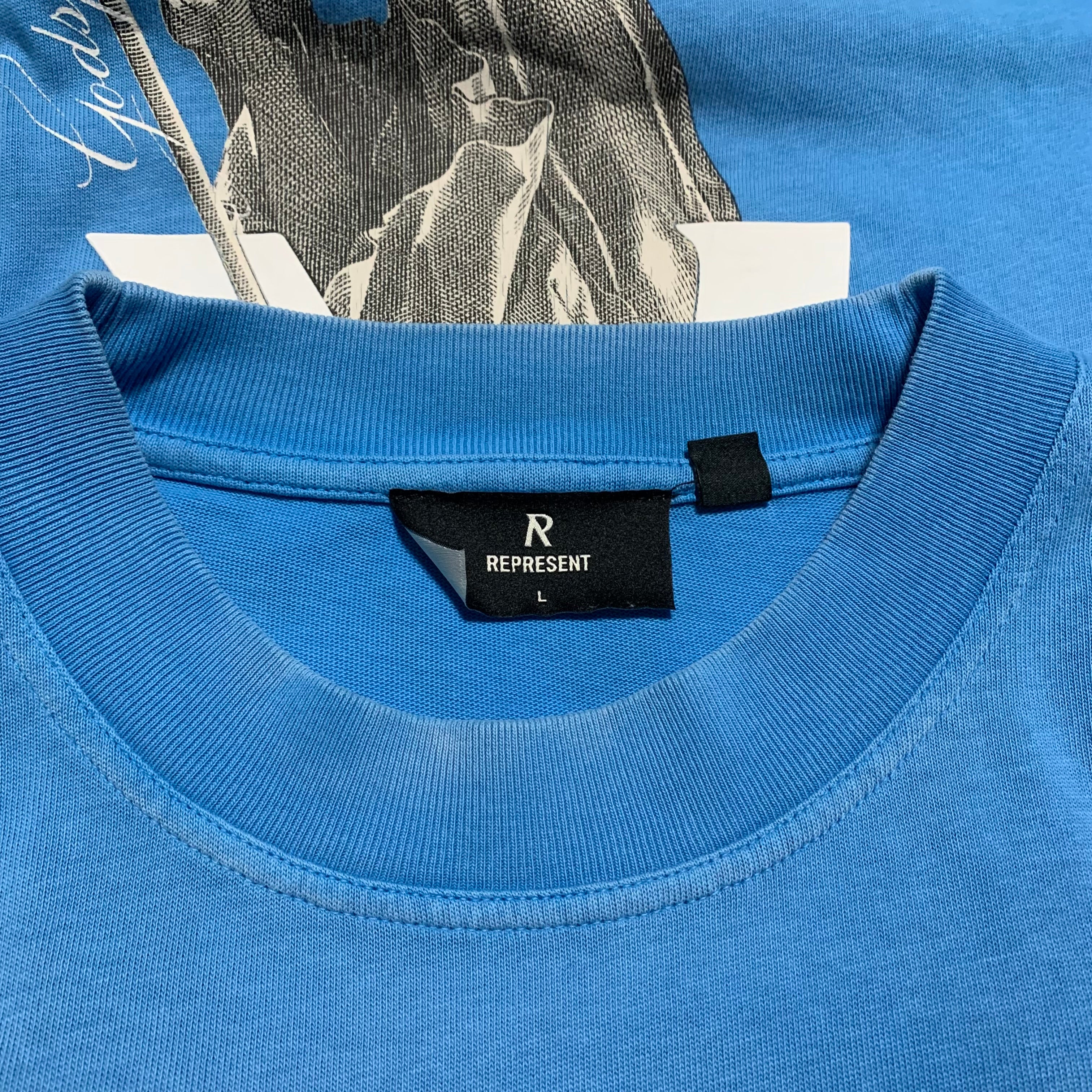 Represent Large Archangel Sun Fade Electric Blue Tee