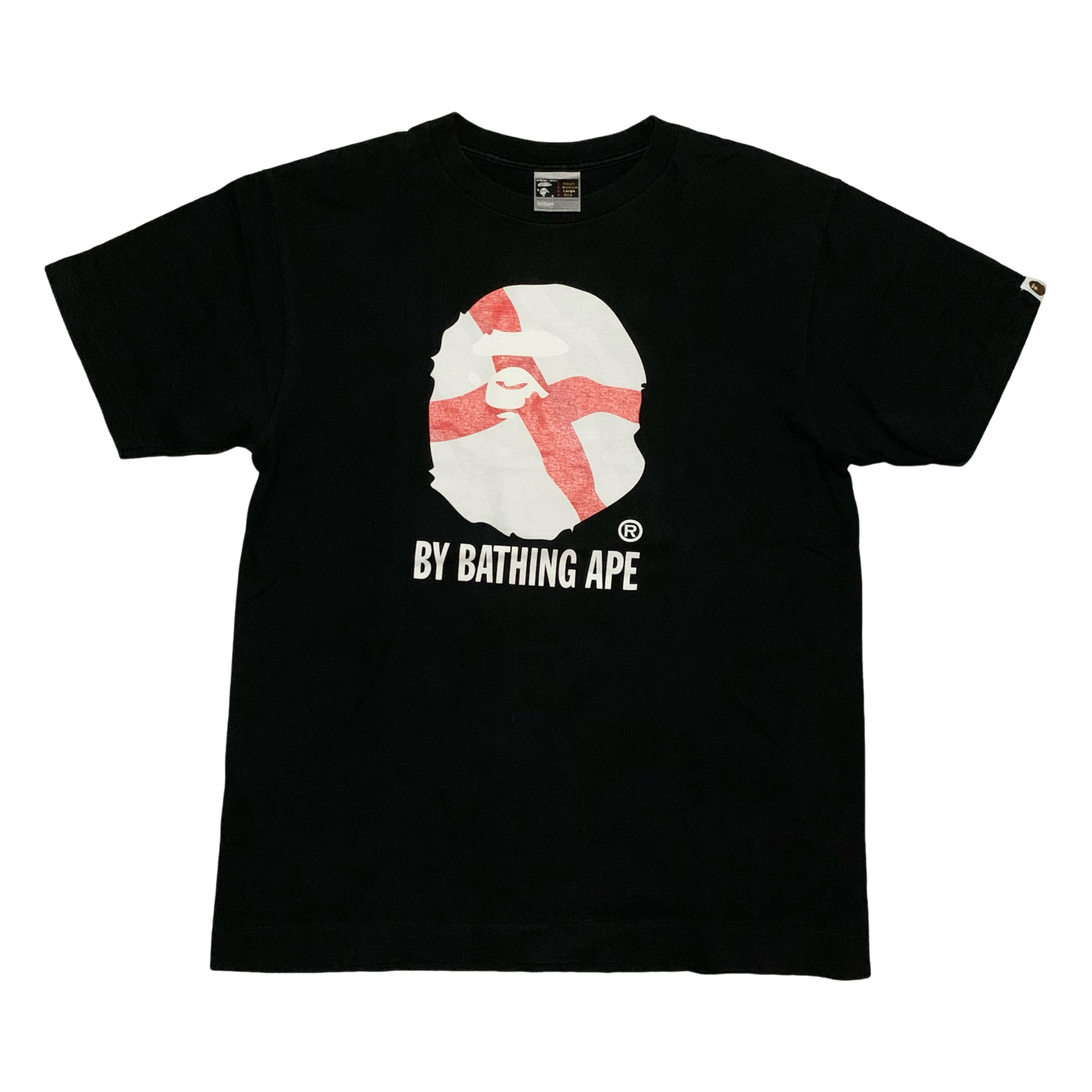 Bape Large England By Bathing Ape Black Tee Vintage OG 90s