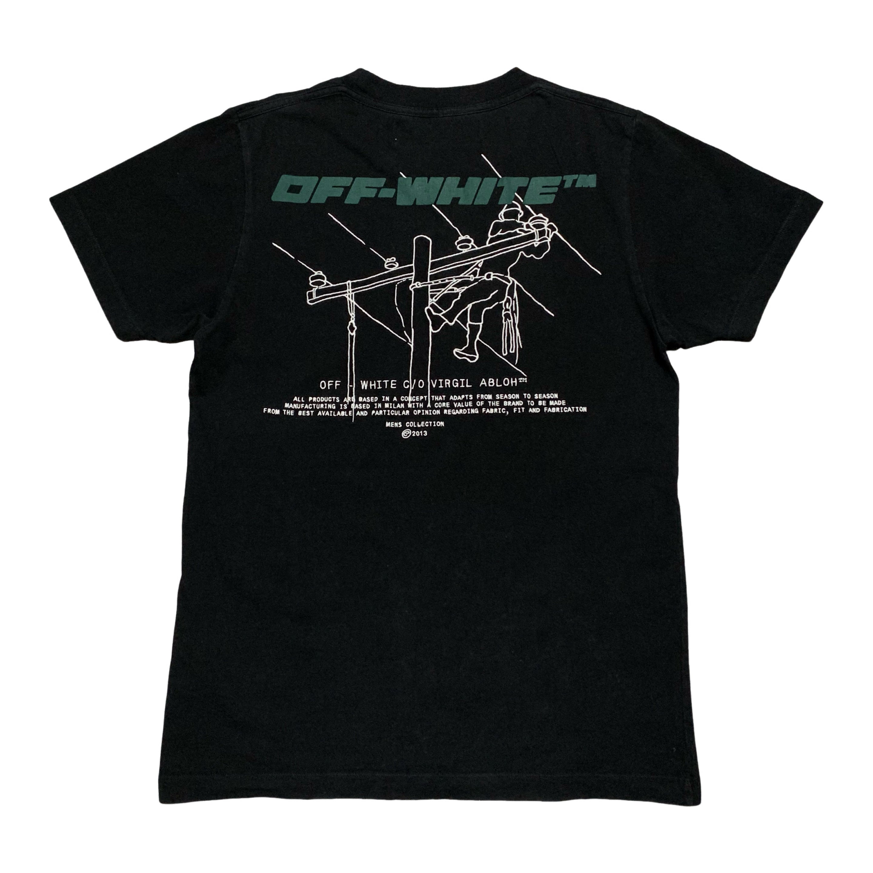 Off White Medium Trellis Worker Black Tee Virgil Abloh
