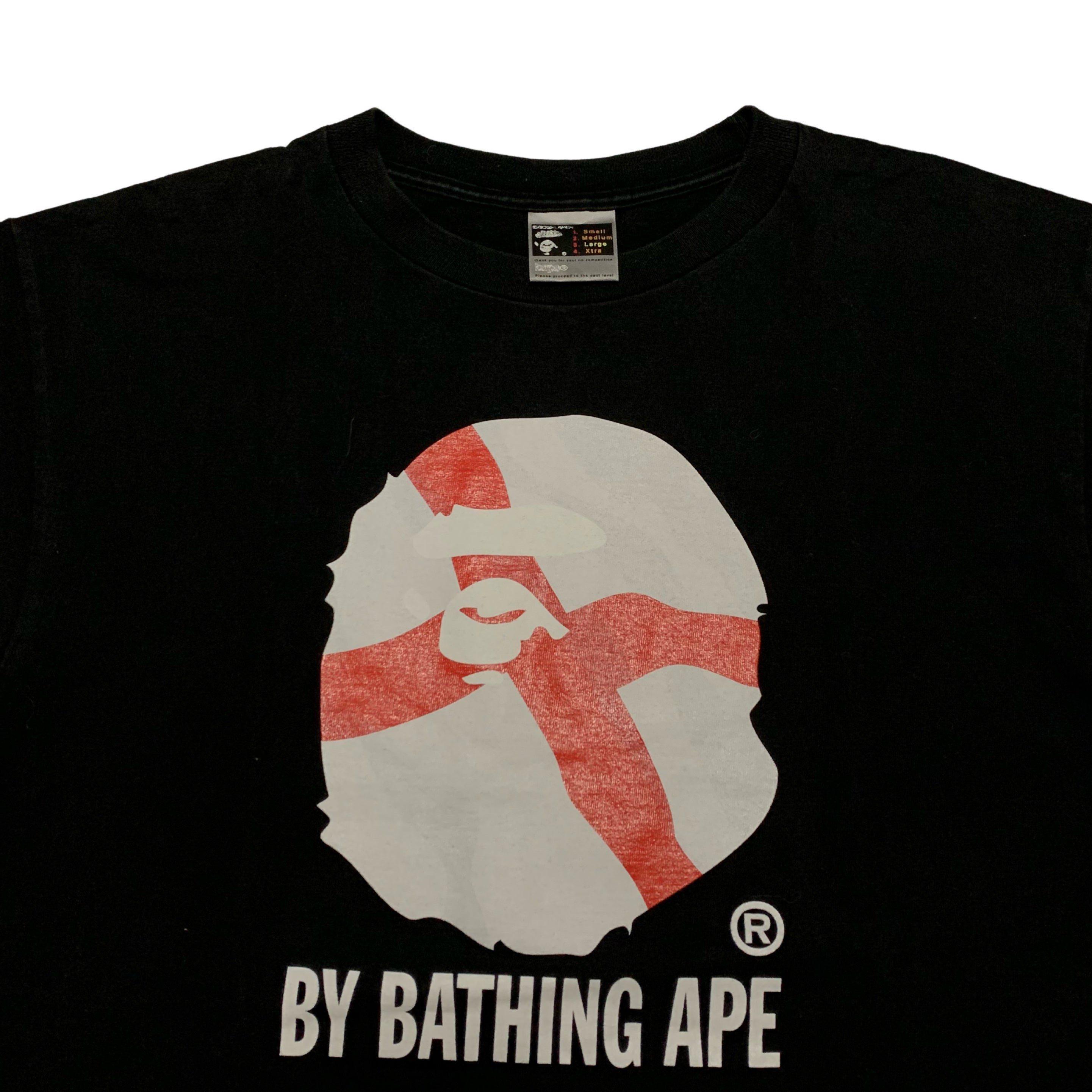 Bape Large England By Bathing Ape Black Tee Vintage OG 90s