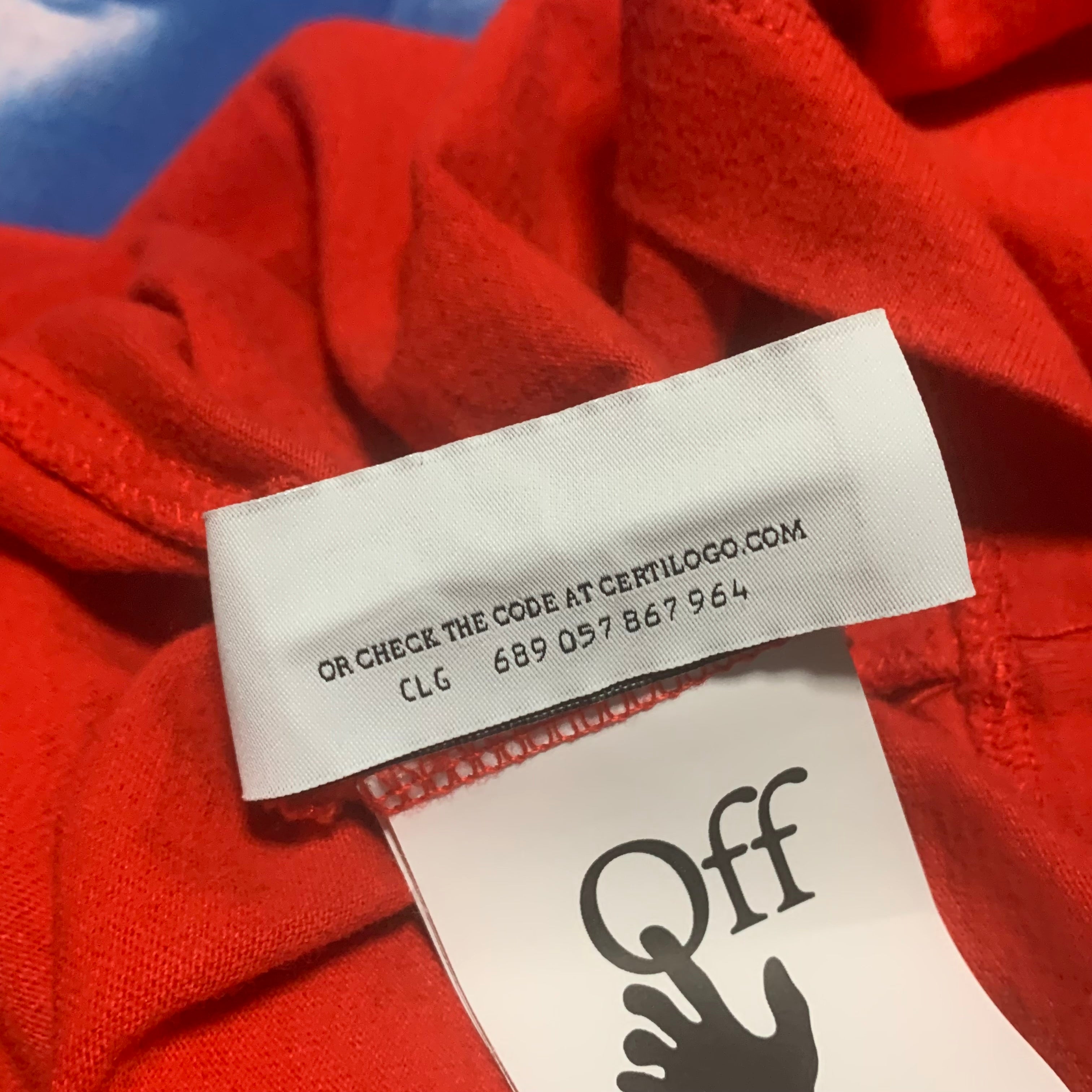 Off White Small Mona Lisa Arrows Red Tee Virgil Abloh