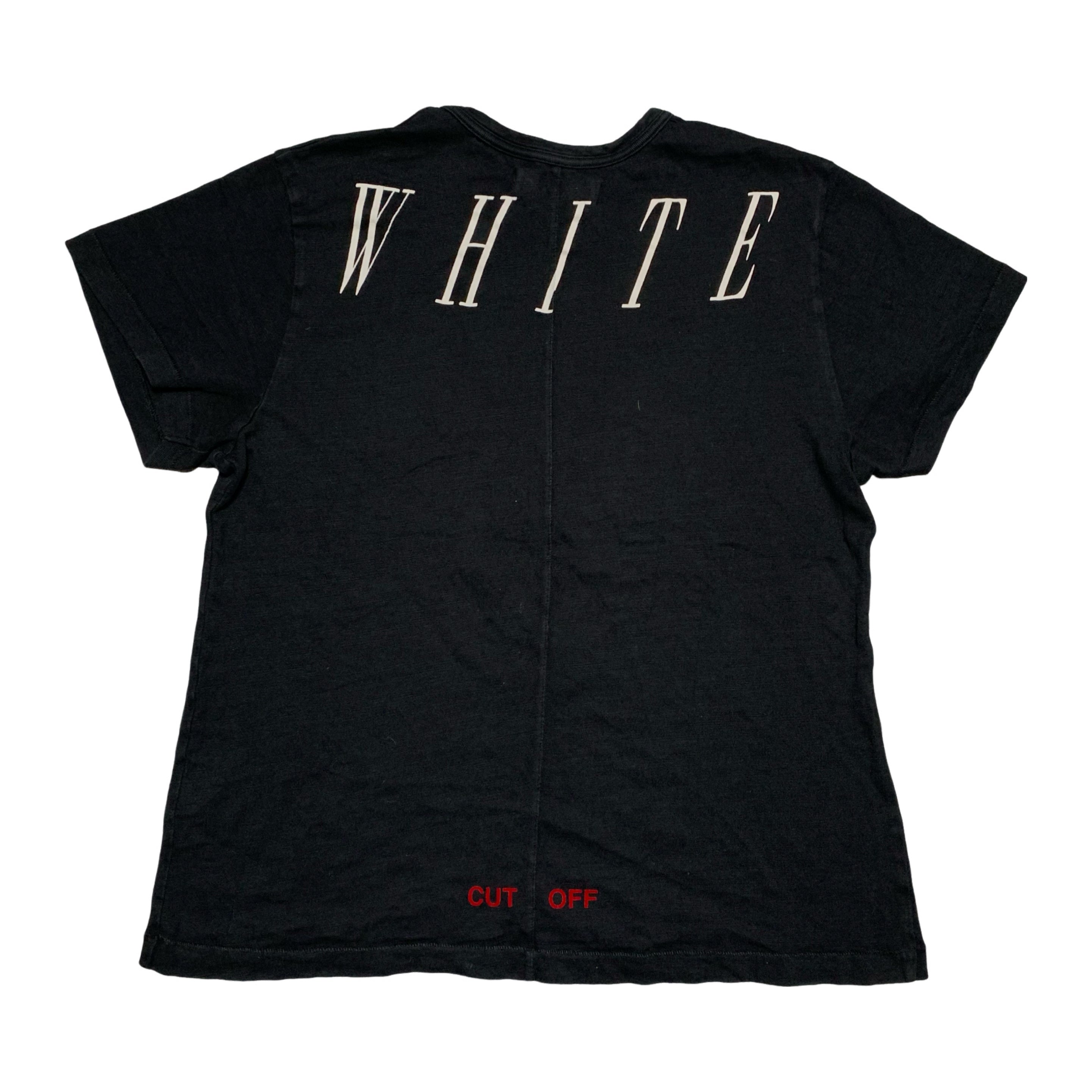 Off White Small Othello's Stork Black Tee Cut Off Virgil Abloh