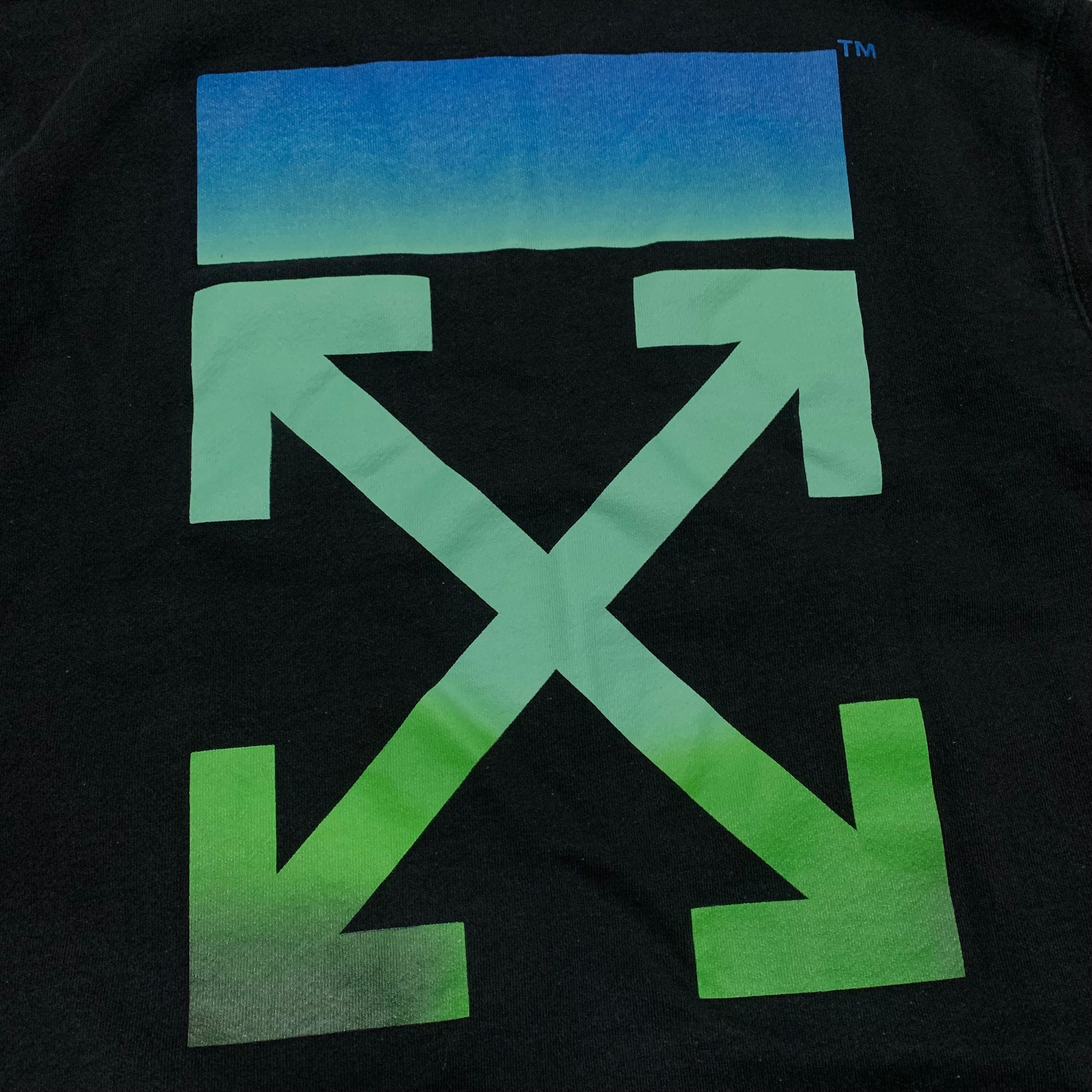 Off White Small Gradient Arrows Black Sweatshirt Crewneck Virgil Abloh