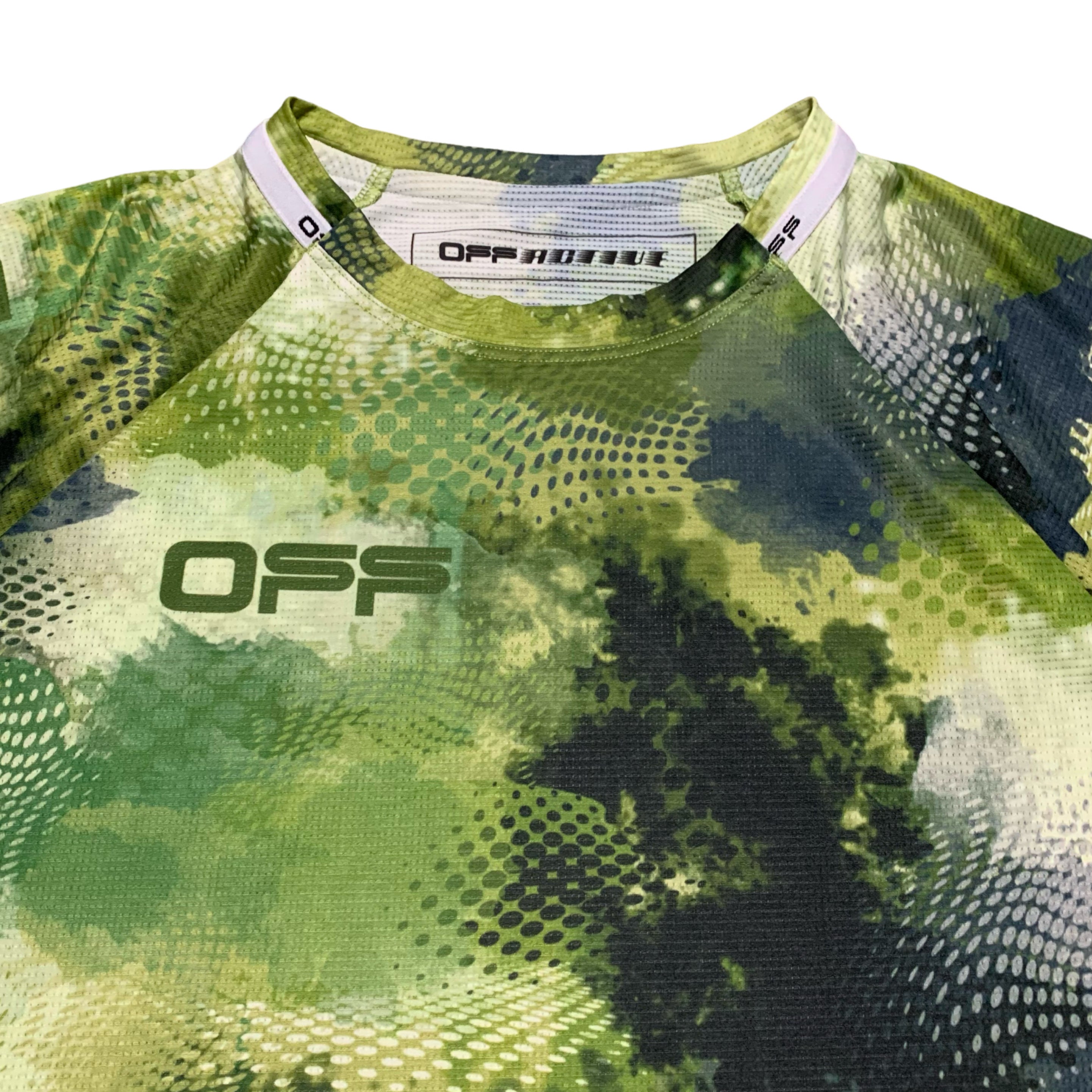 Off White Medium Active Camo Logo Green Tee Virgil Abloh