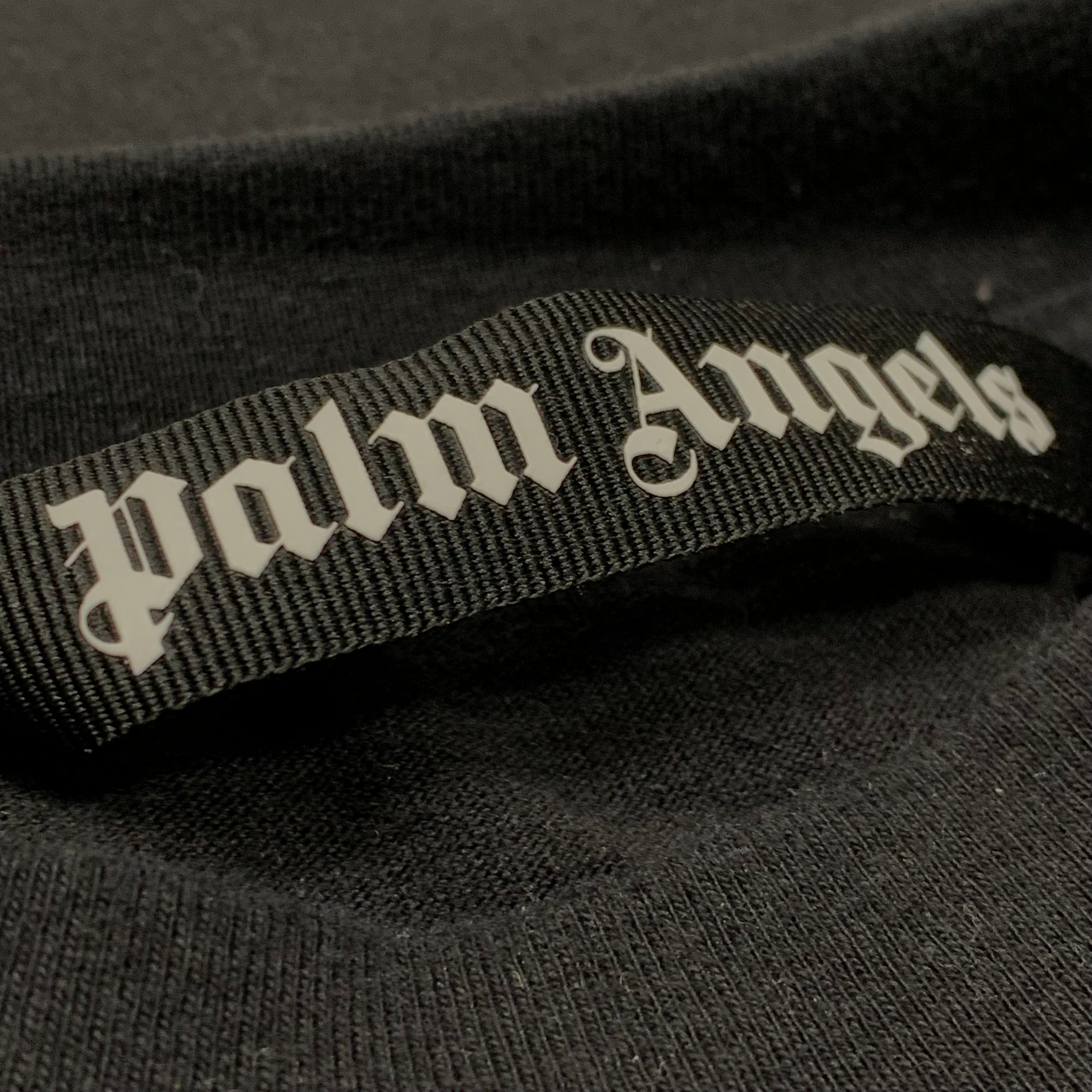 Palm Angels Large Tee Sprayed Bear Classic Black T-Shirt