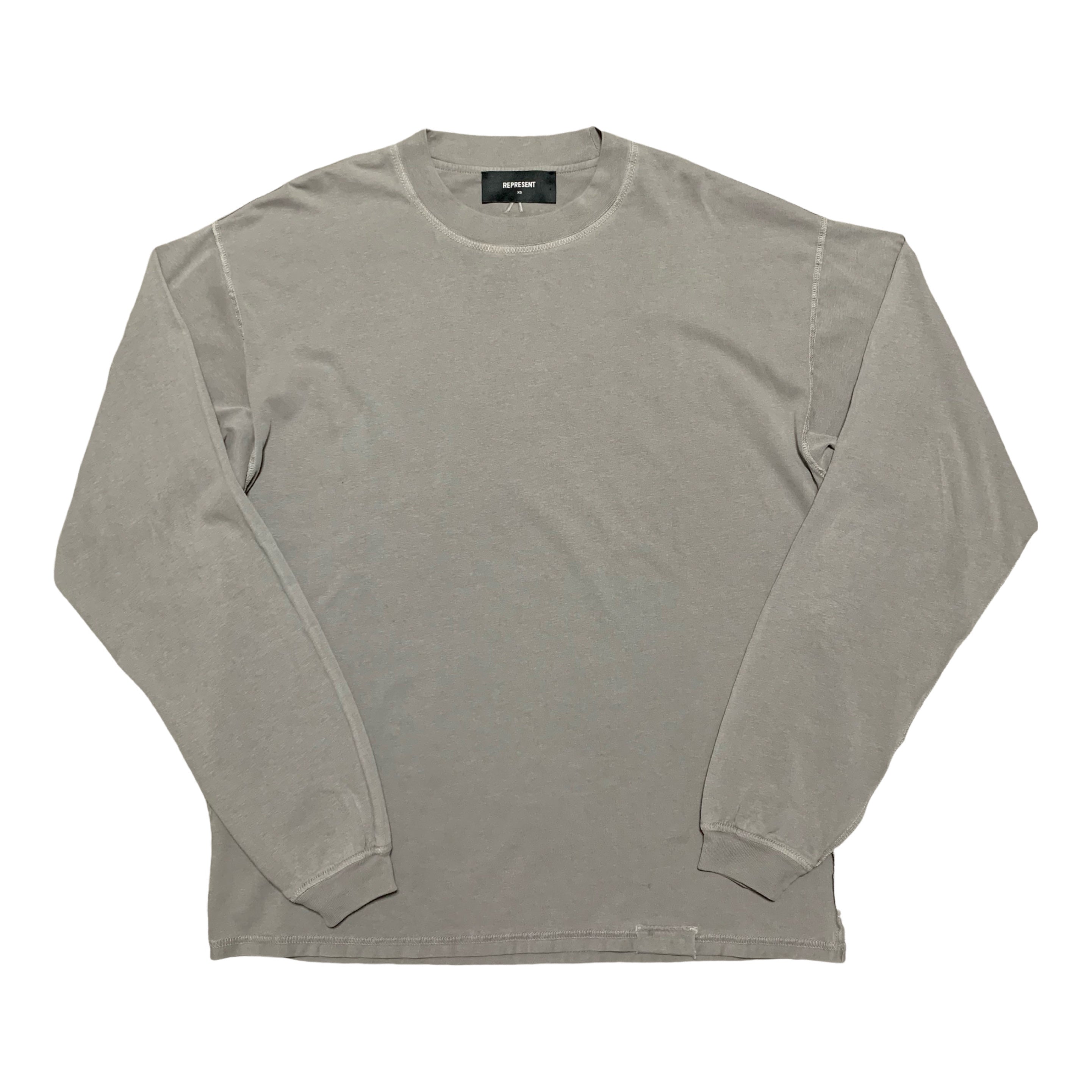 Represent XS Initial Long Sleeve Tee Ultimate Grey Top
