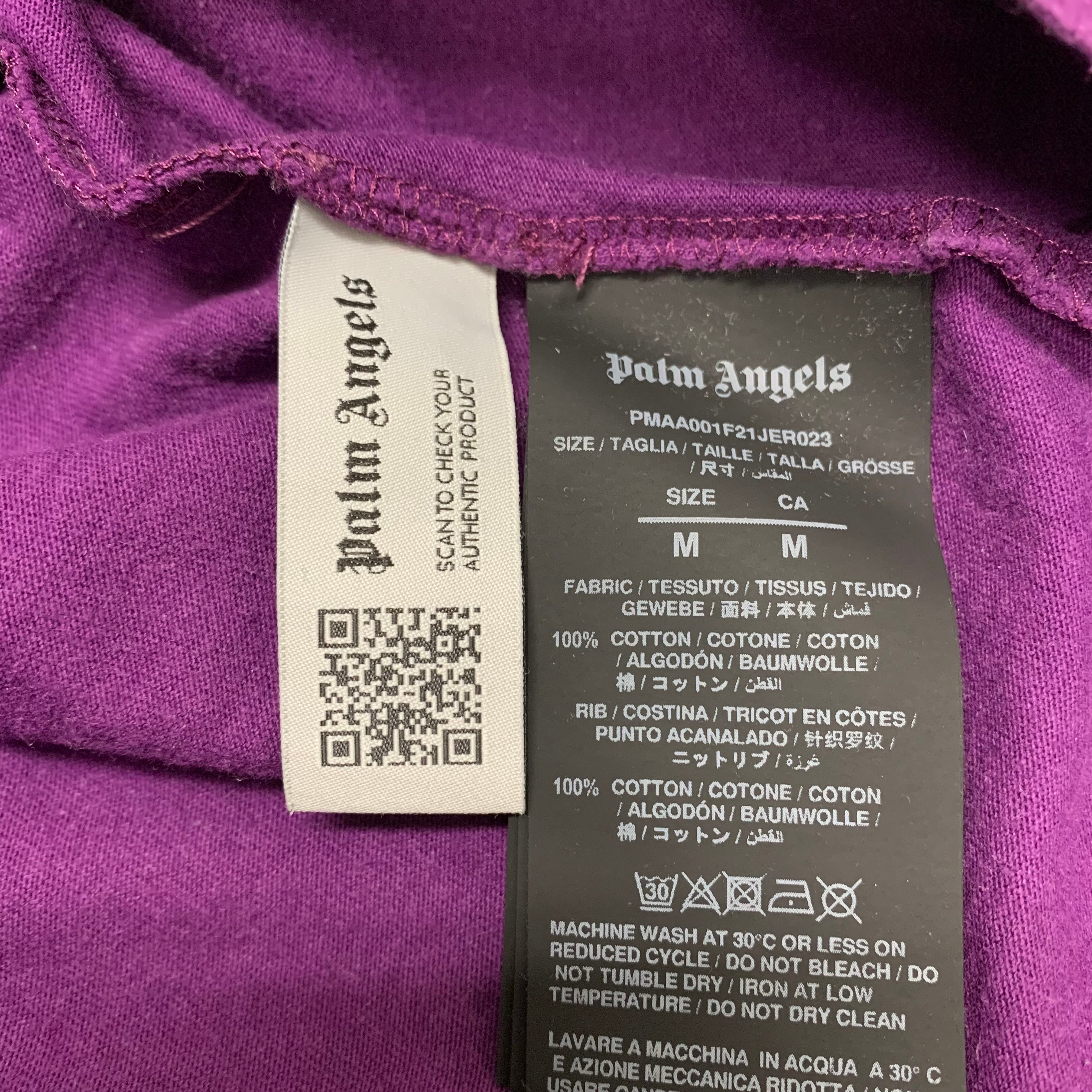 Palm Angels Medium Tee Bear Classic Purple T-Shirt