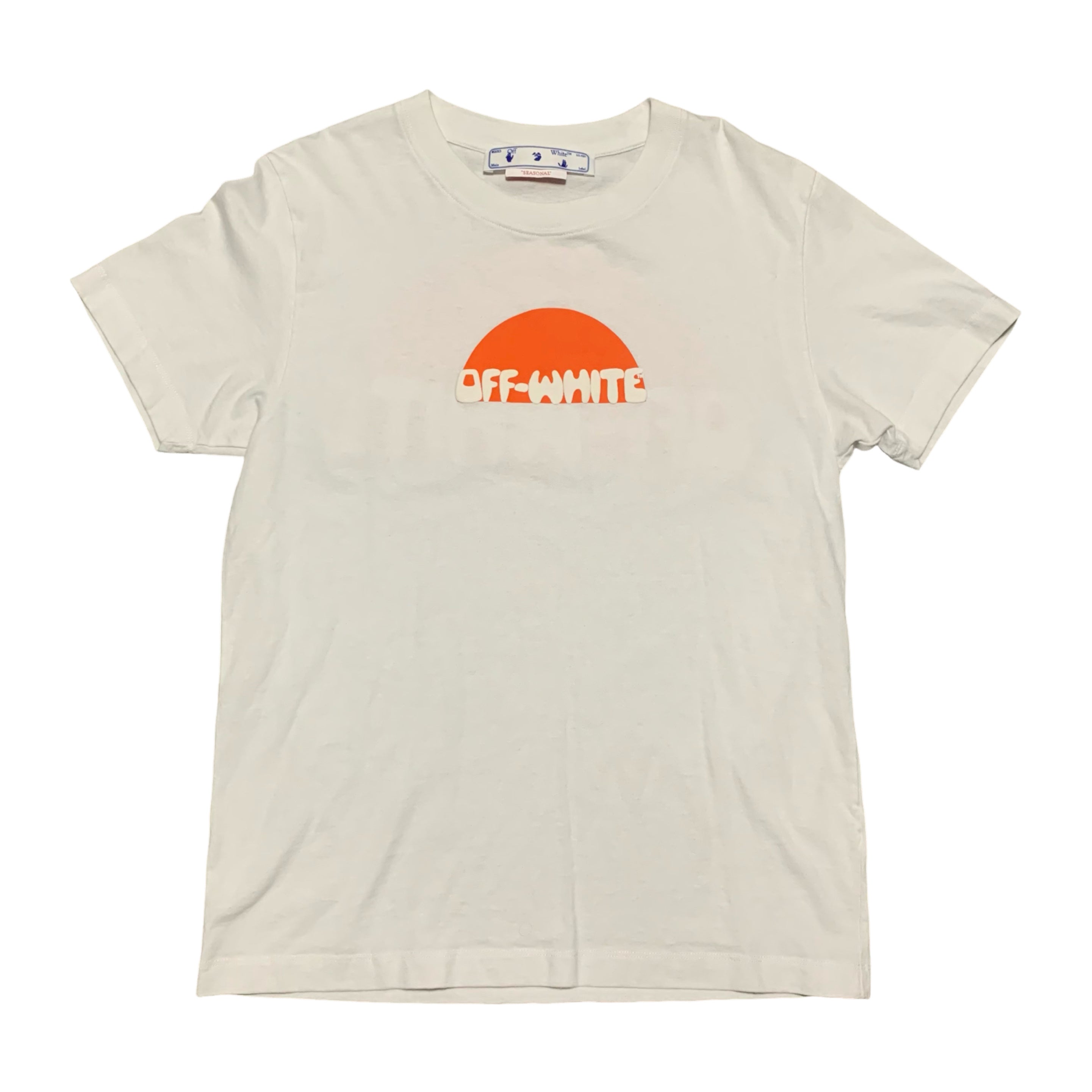 Off White Small Sunset Graphic White Tee Virgil Abloh