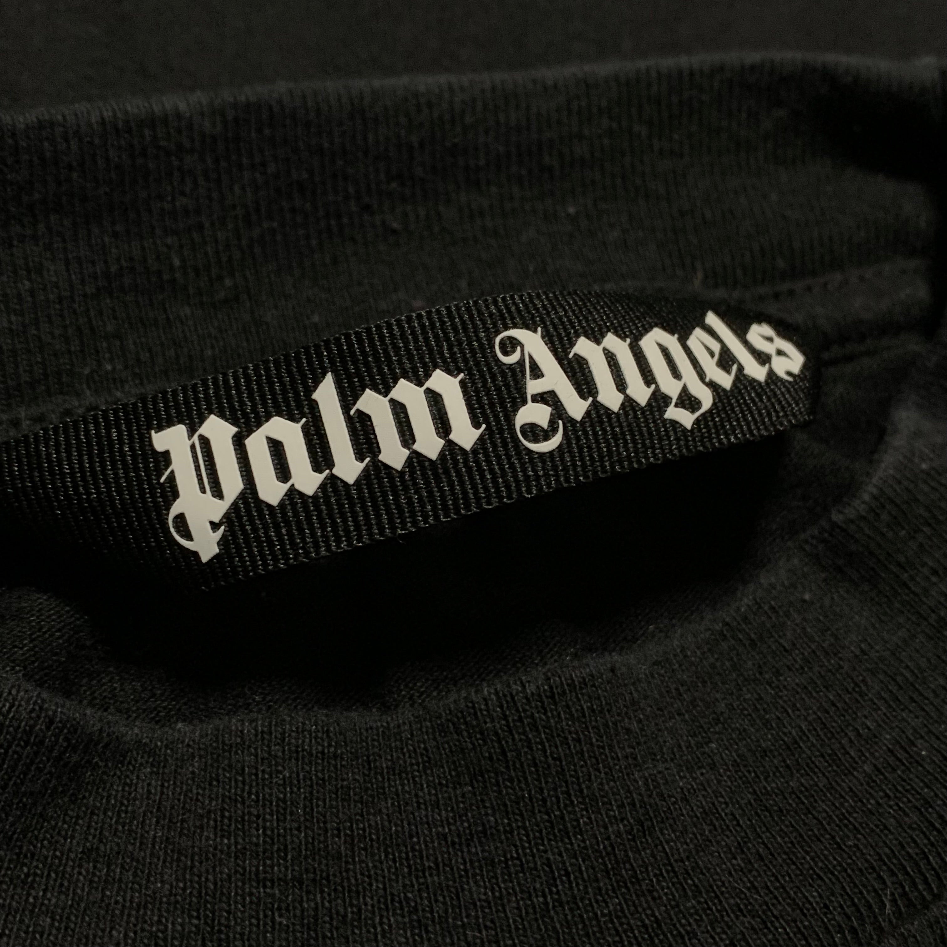 Palm Angels Large Las Vegas Sprayed Black Tee