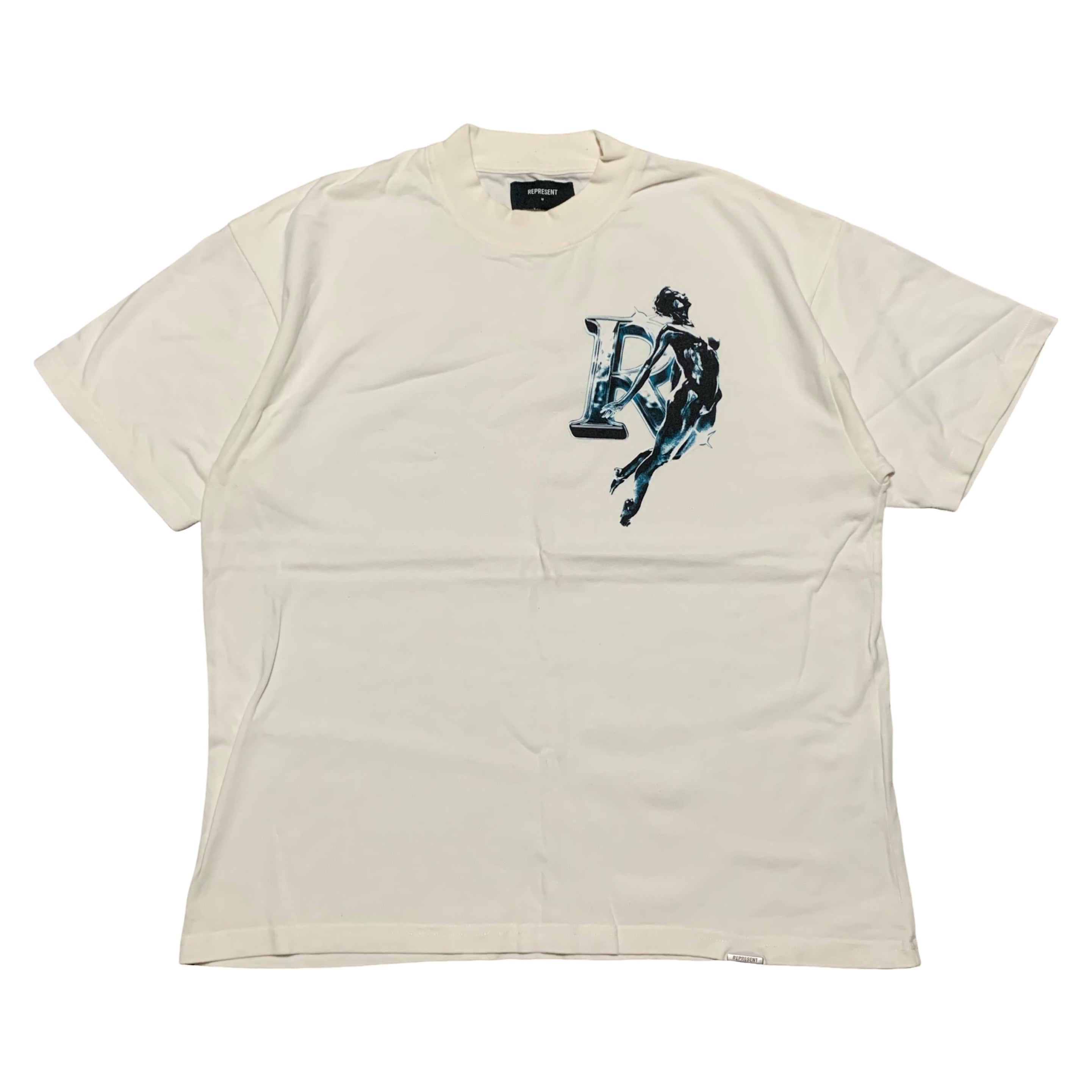 Represent Medium Chrome Angel Flat White Tee