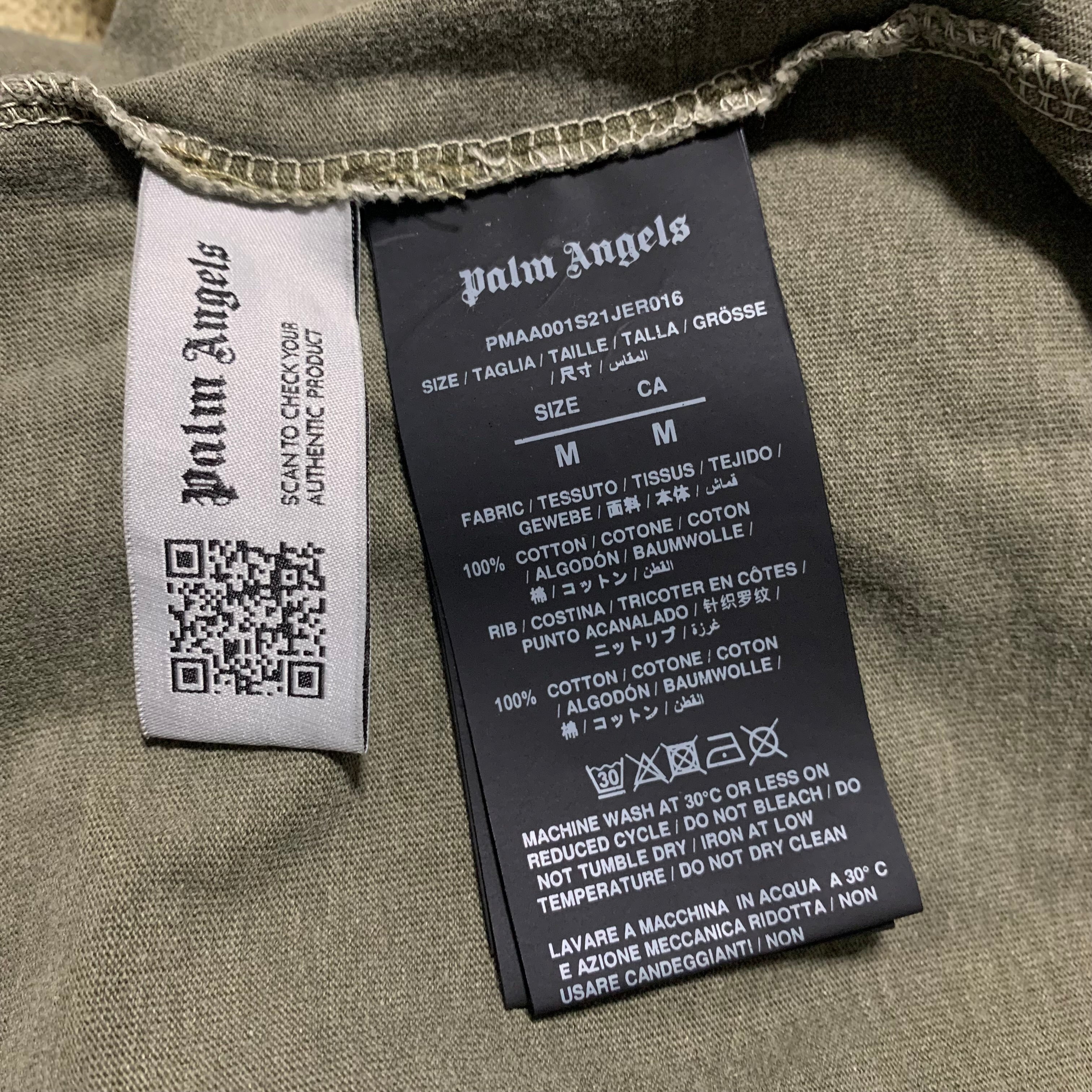 Palm Angels Medium Kill The Bear Green Tee