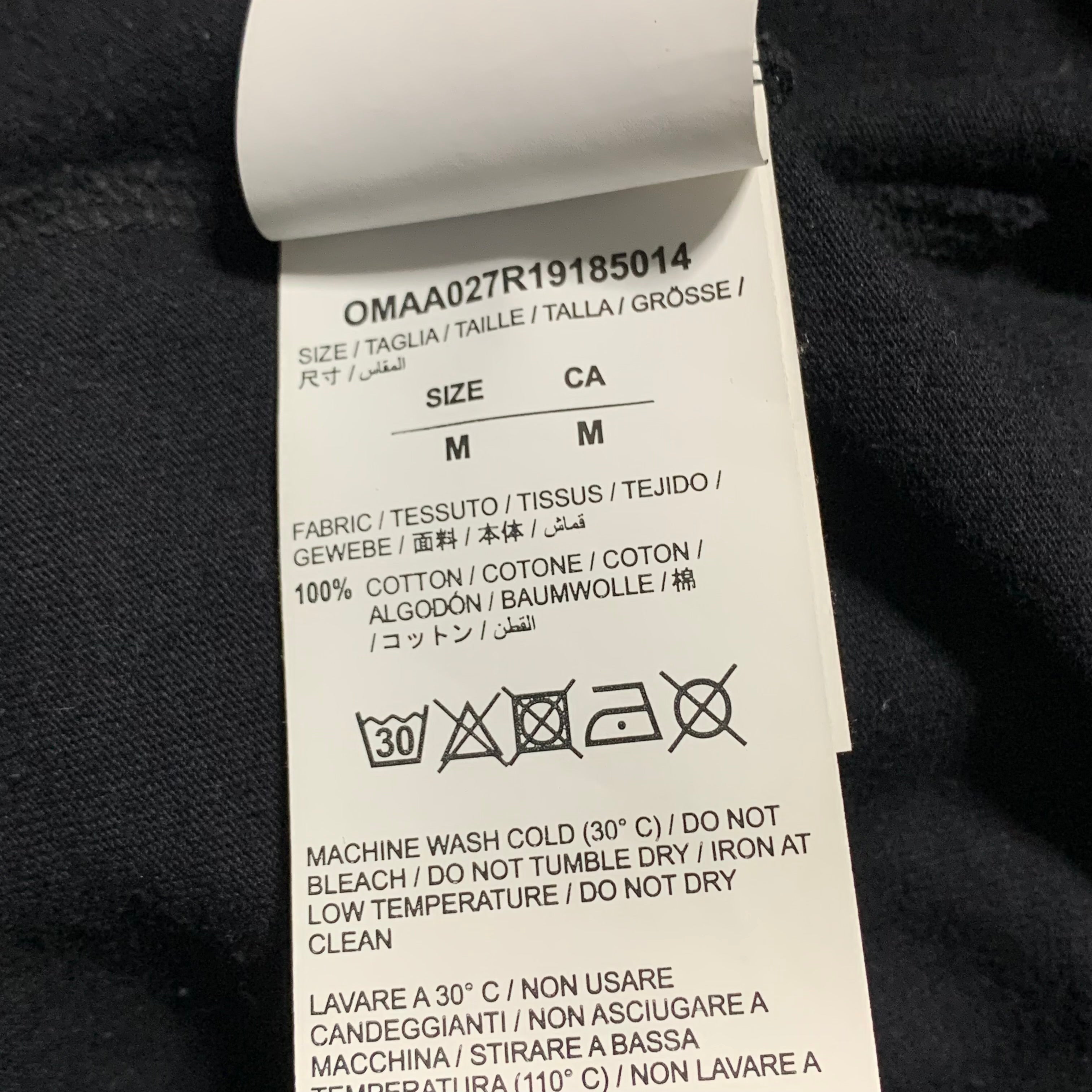 Off White Medium Graphic Black Tee Virgil Abloh