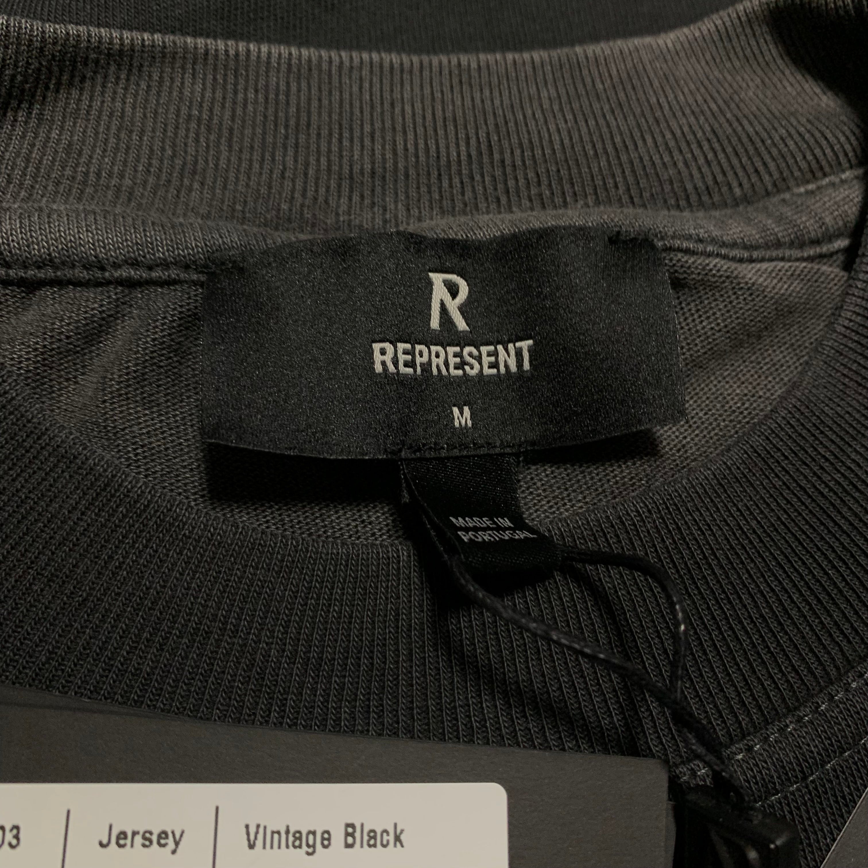 Represent Medium Thoroughbred Dog Vintage Black Tee