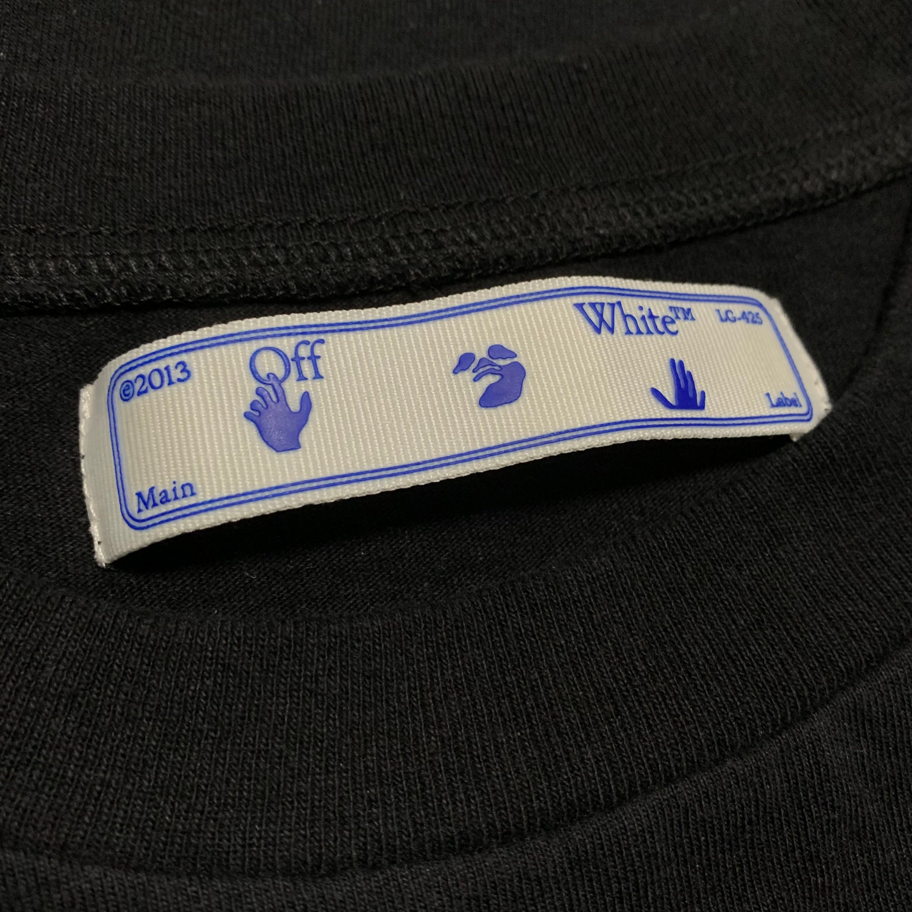 Off White Small Hand Logo Black Tee Virgil Abloh